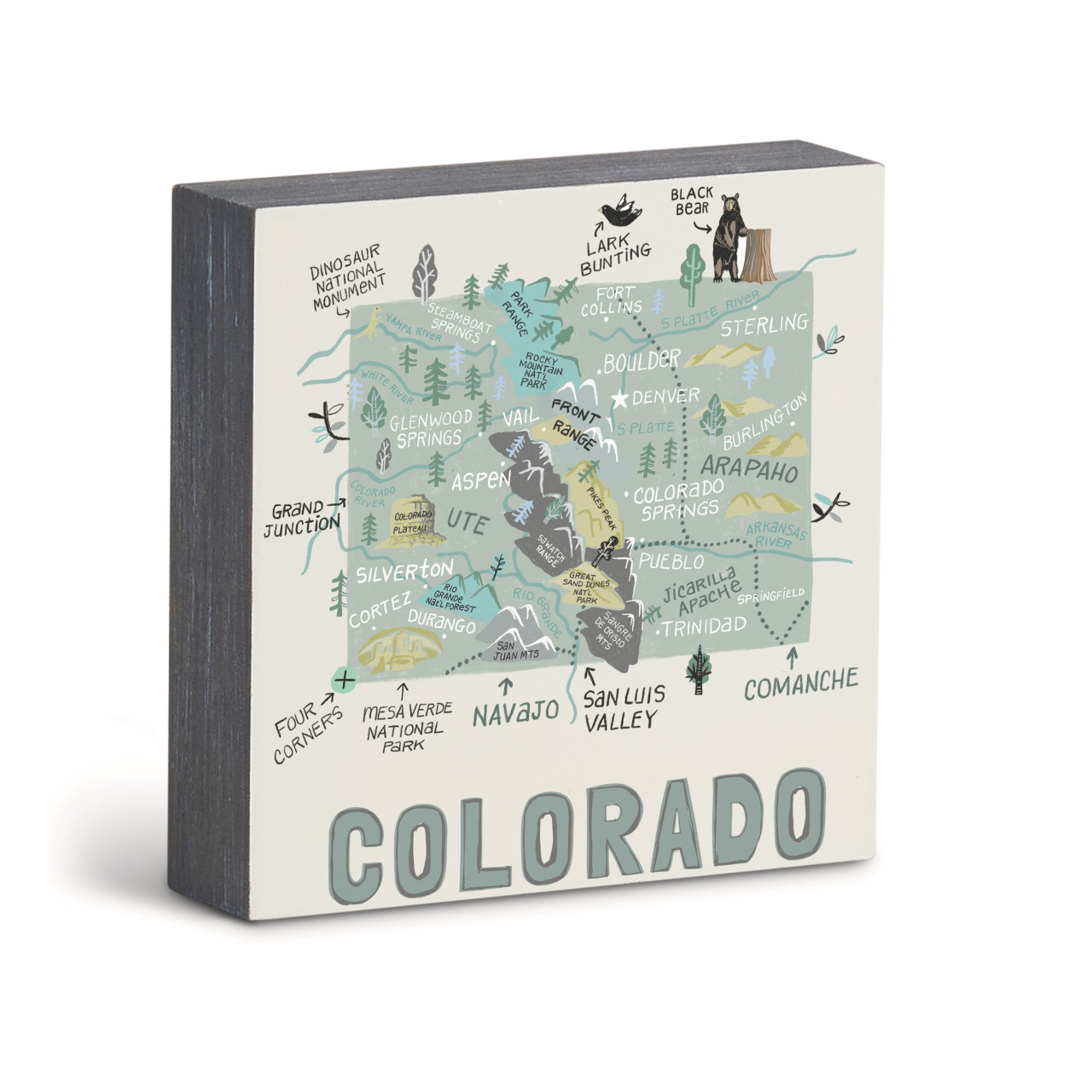 Colorado State Wall Art - 6"sq thumbnail