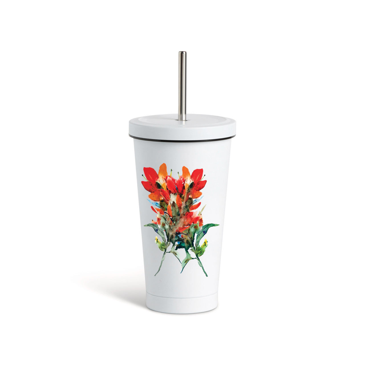 IndianPaintbrush TmblrwStraw-White16oz thumbnail