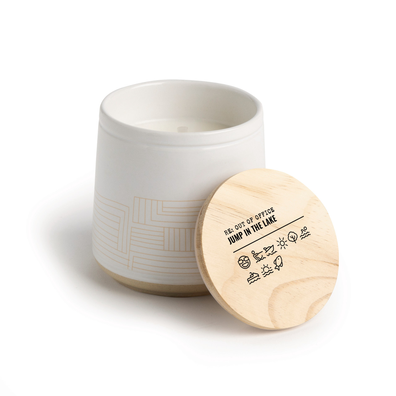 Jump in the Lake Emoji CeramicCandle-8oz thumbnail