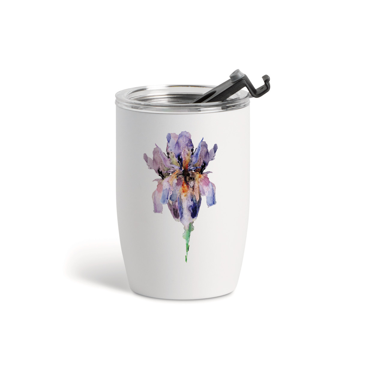 Iris Wine Tumbler - White 12oz thumbnail