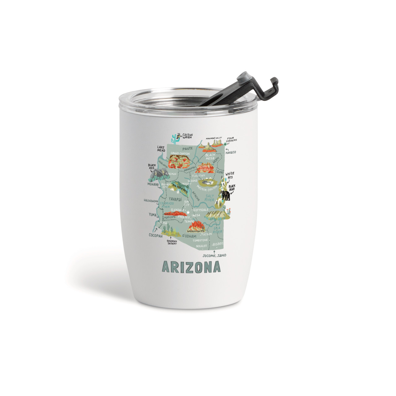 Arizona State Wine Tumbler - White 12oz thumbnail