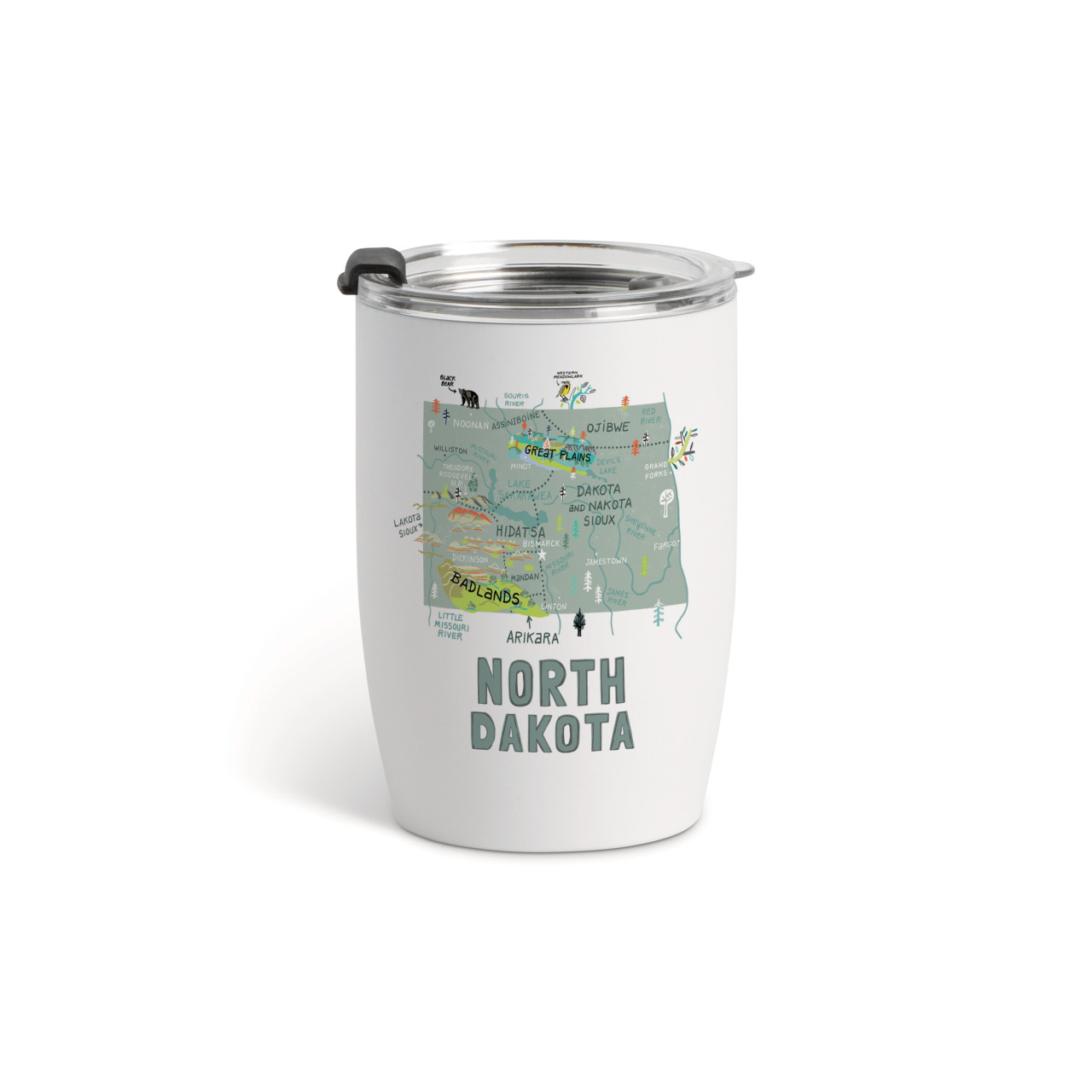 North Dakota State Wine Tmblr-White12oz thumbnail