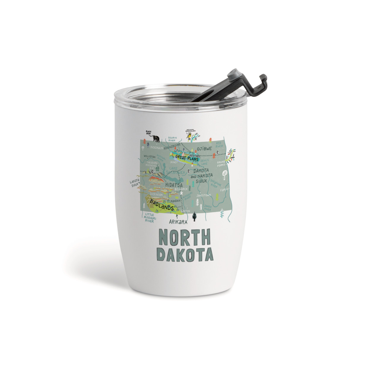 North Dakota State Wine Tmblr-White12oz thumbnail