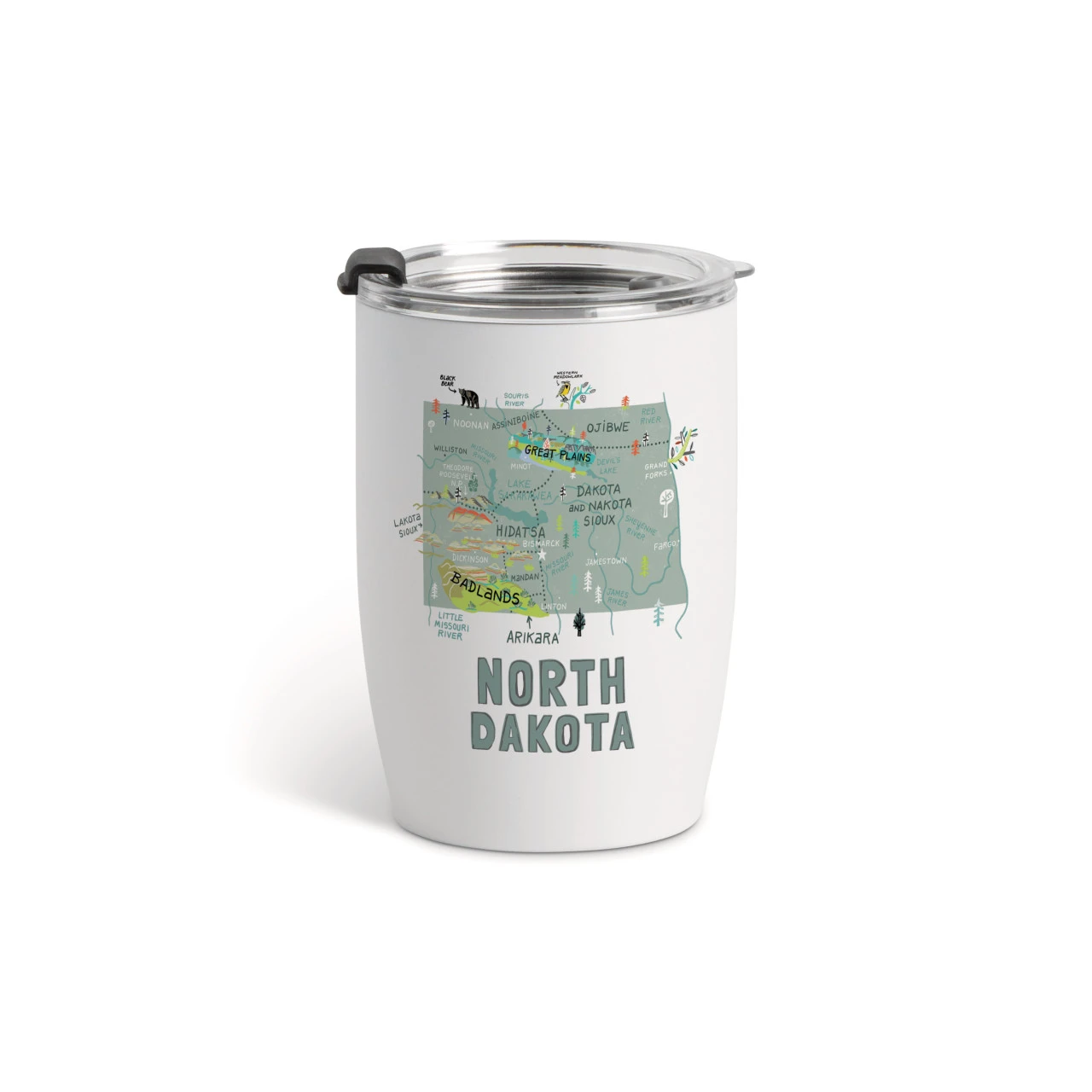 North Dakota State Wine Tmblr-White12oz thumbnail