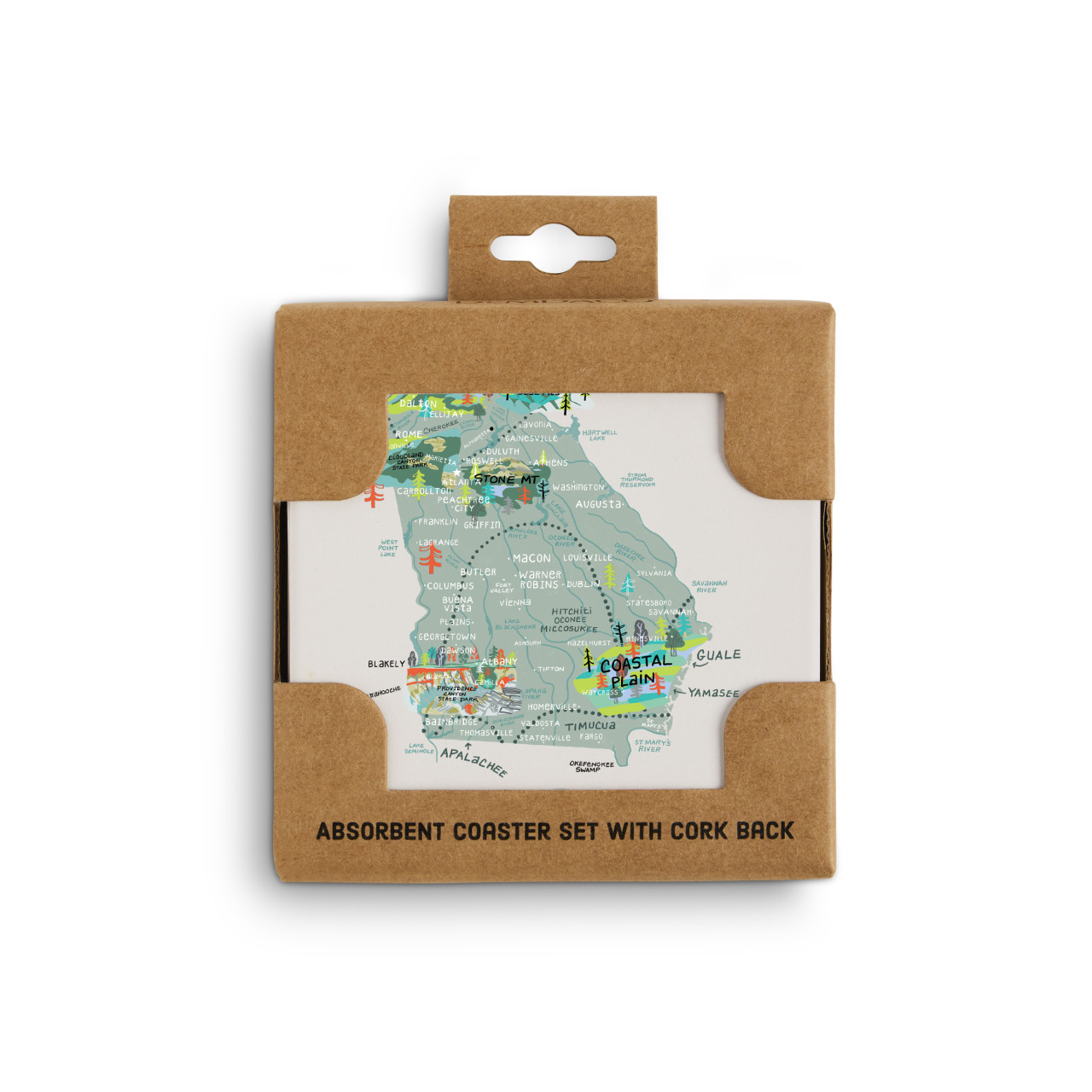 Georgia State Coasters - Set of 4 thumbnail