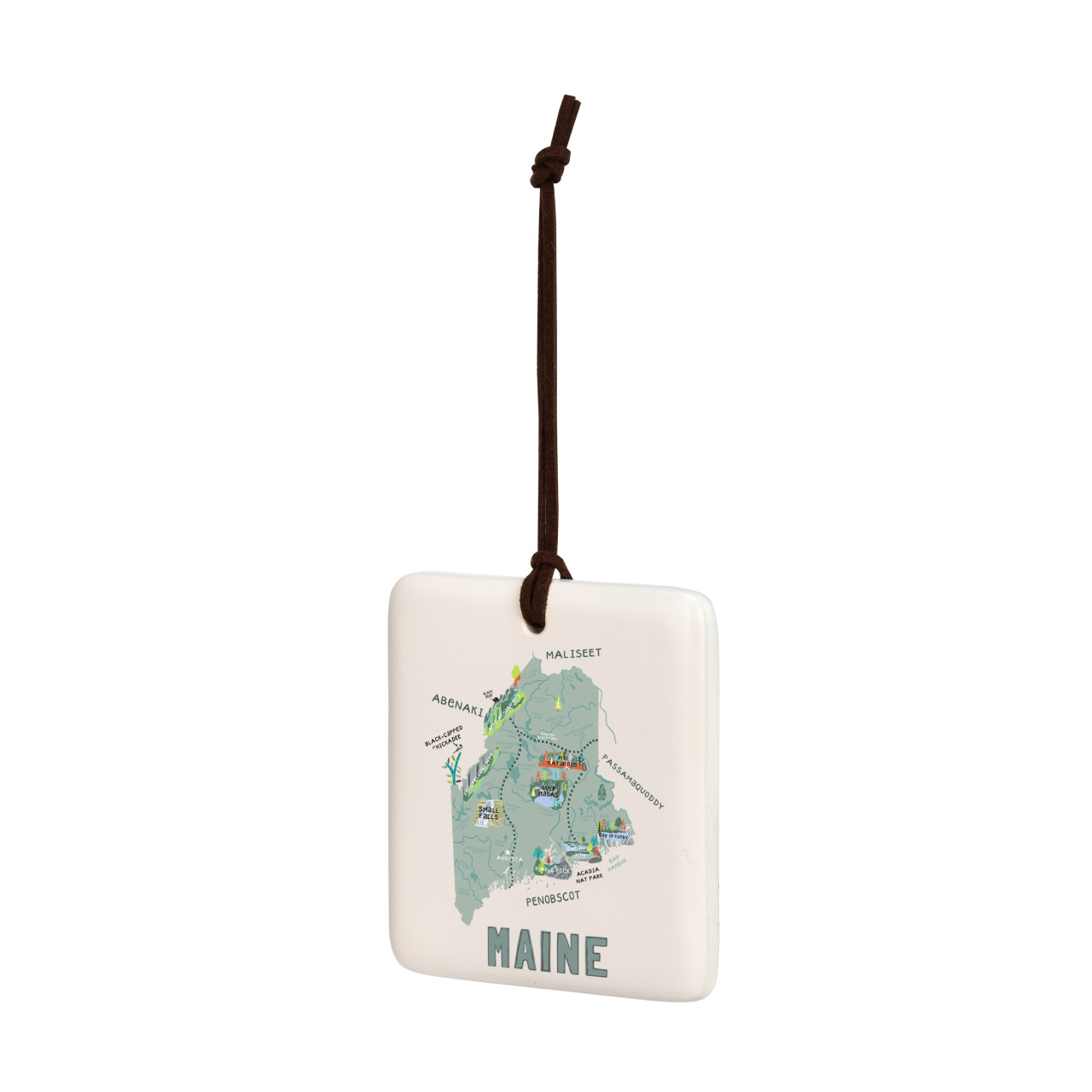 Maine State Magnetic Ornament - Bone thumbnail