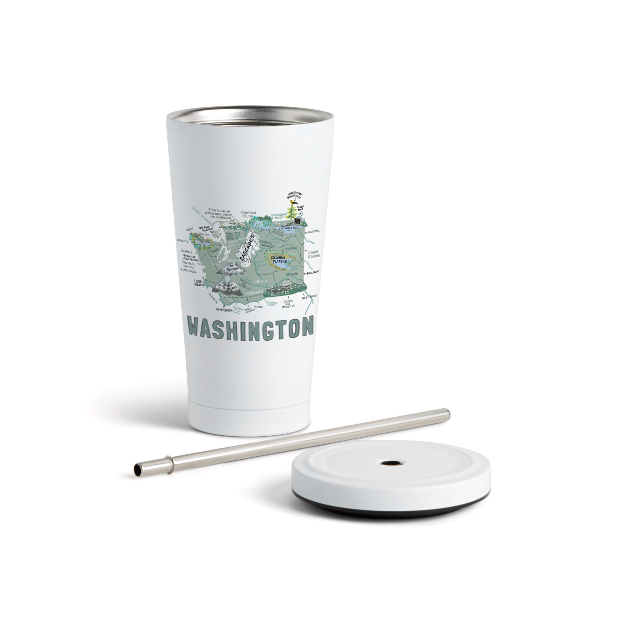Washington State Tmblr wStraw-White16oz thumbnail
