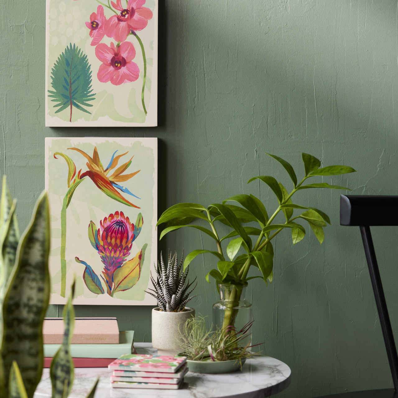 Tropical Floral Wall Art - 12x8 thumbnail