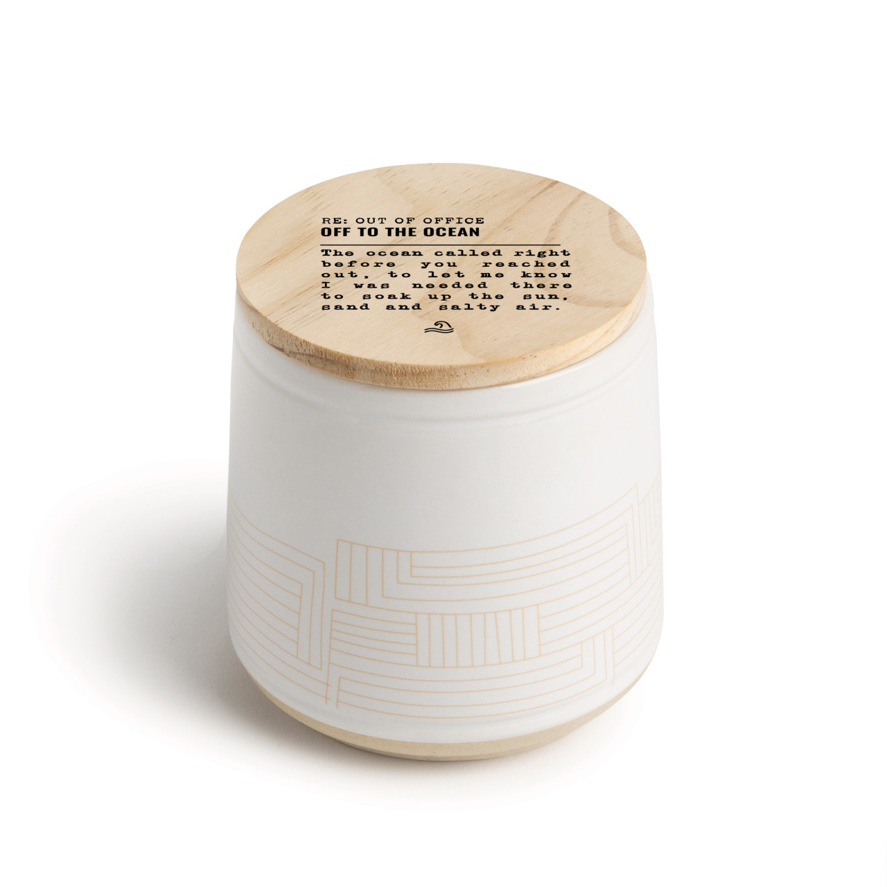 Off to the Ocean Ceramic Candle - 8oz thumbnail