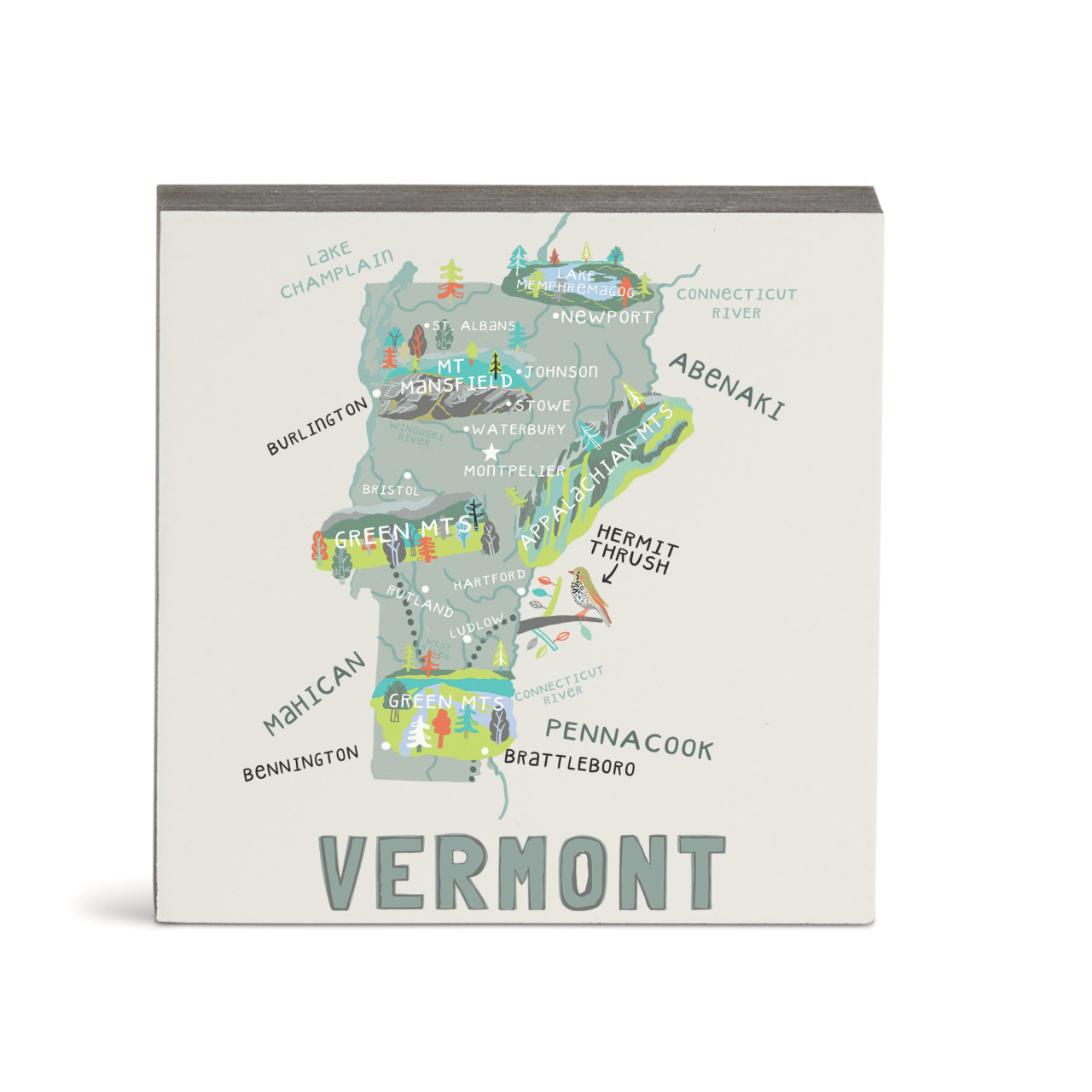 Vermont State Wall Art - 6"sq thumbnail