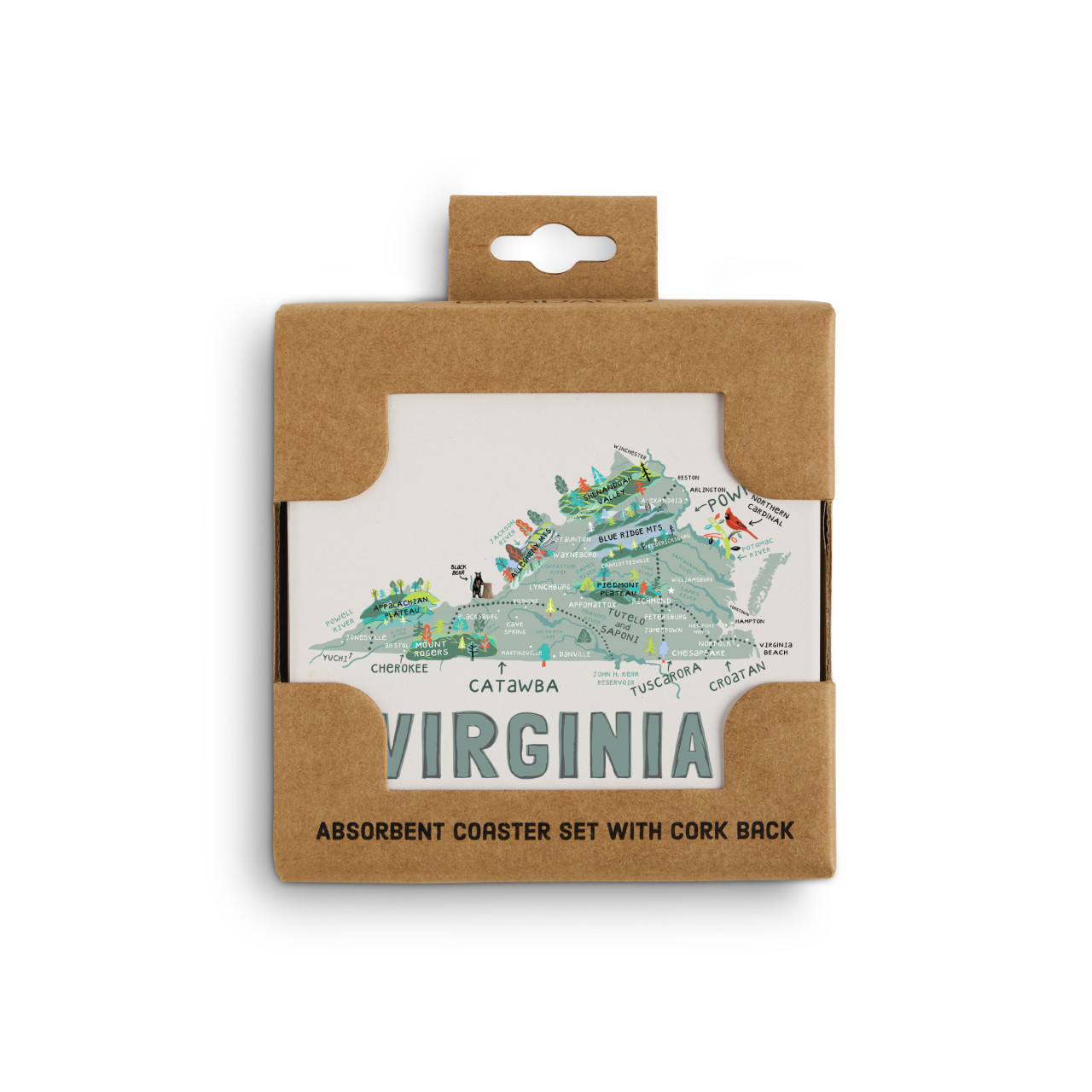 Virginia State Coasters - Set of 4 thumbnail