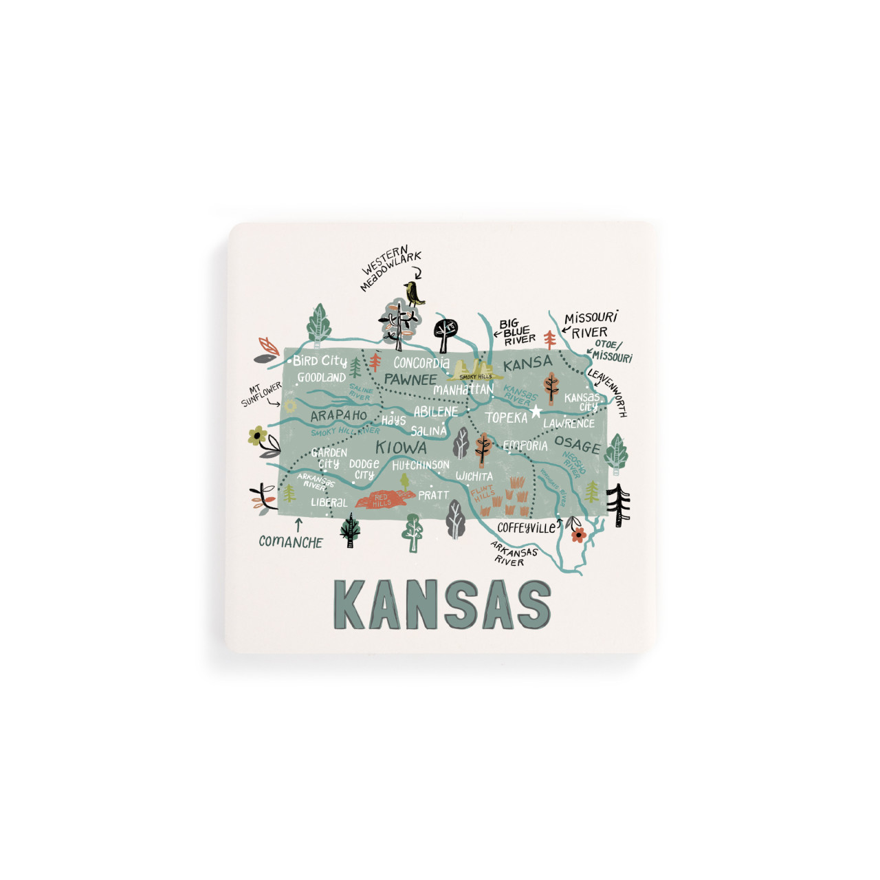 Kansas State Coasters - Set of 4 thumbnail