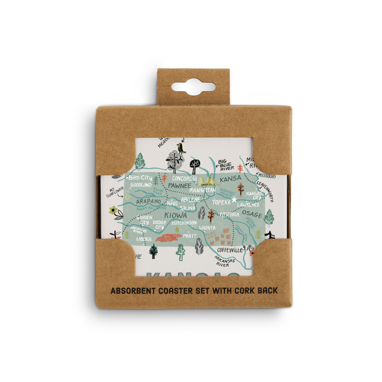 Kansas State Coasters - Set of 4 thumbnail