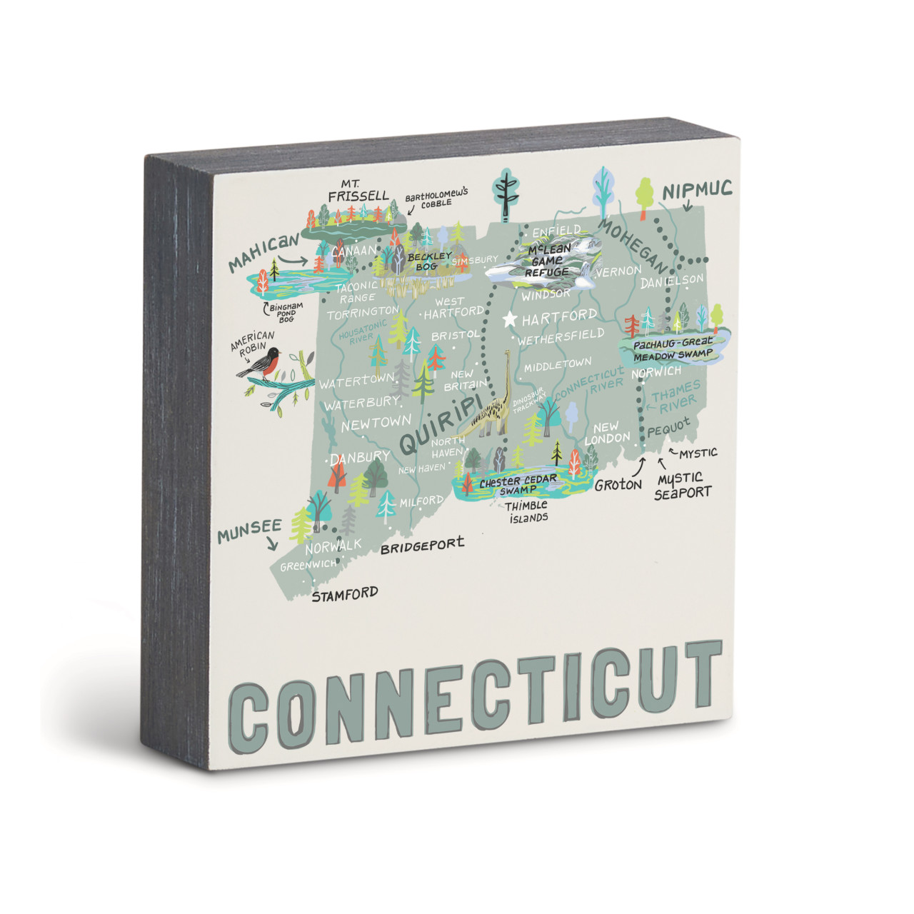 Connecticut State Wall Art - 6"sq thumbnail