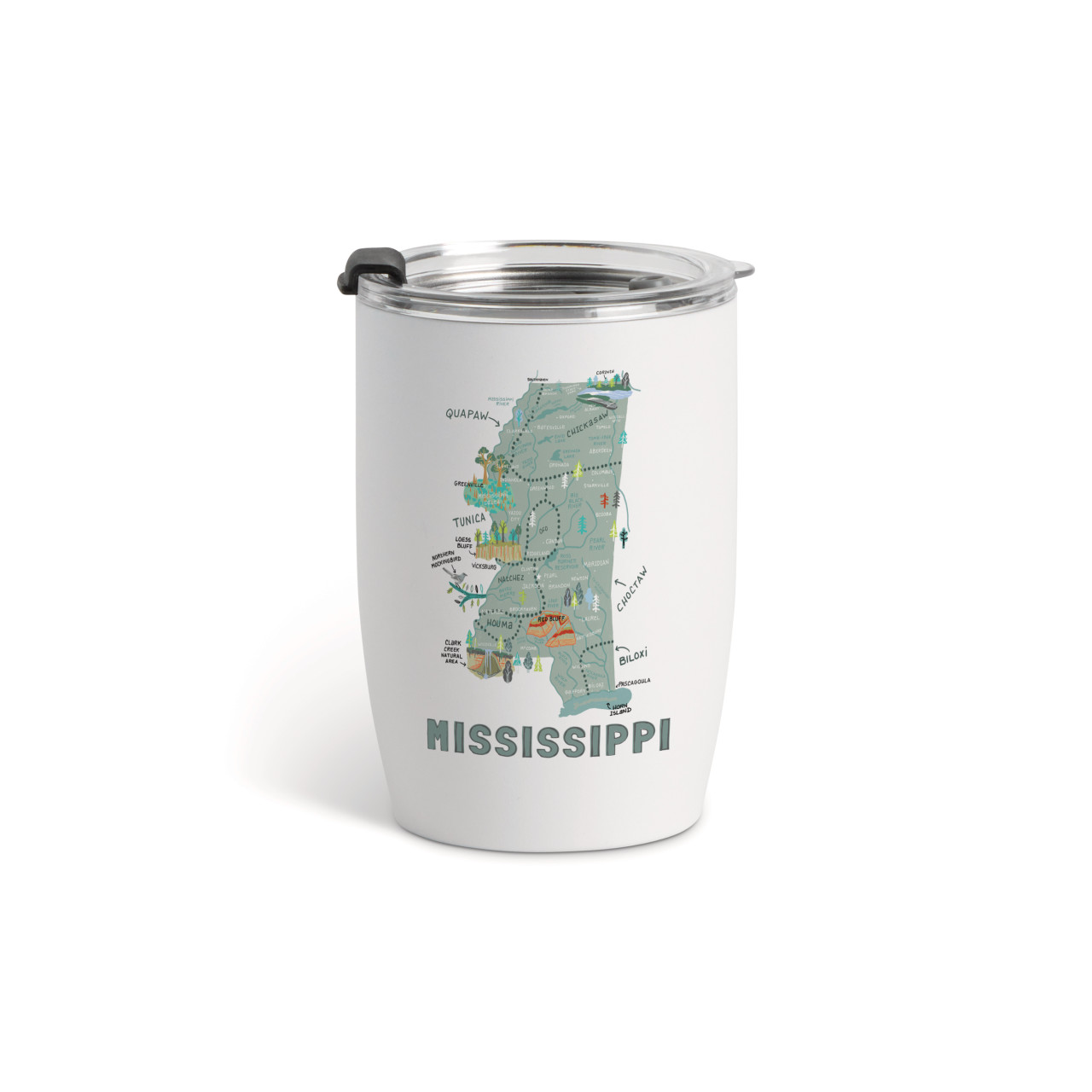 Mississippi State Wine Tumbler-White12oz thumbnail
