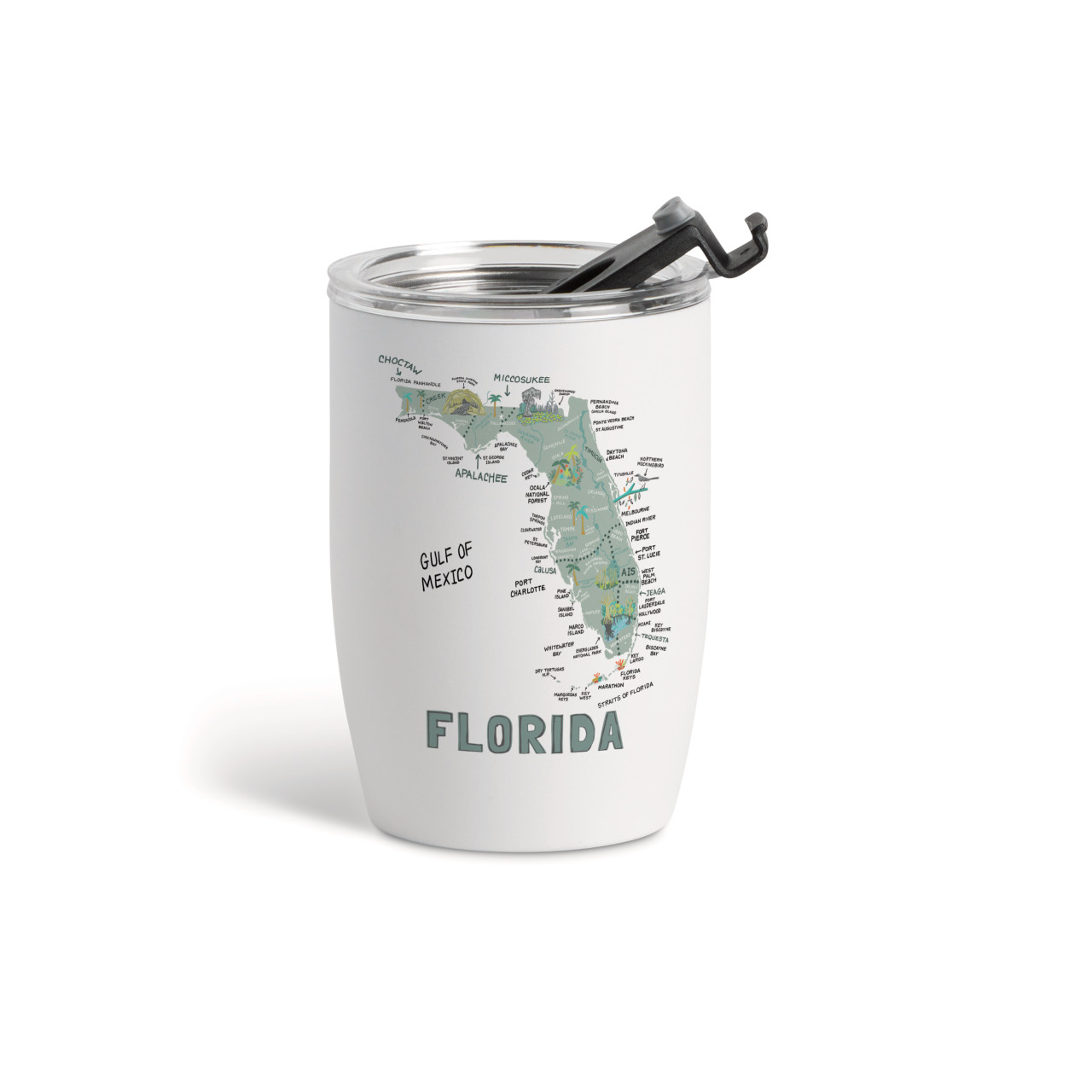 Florida State Wine Tumbler - White 12oz thumbnail