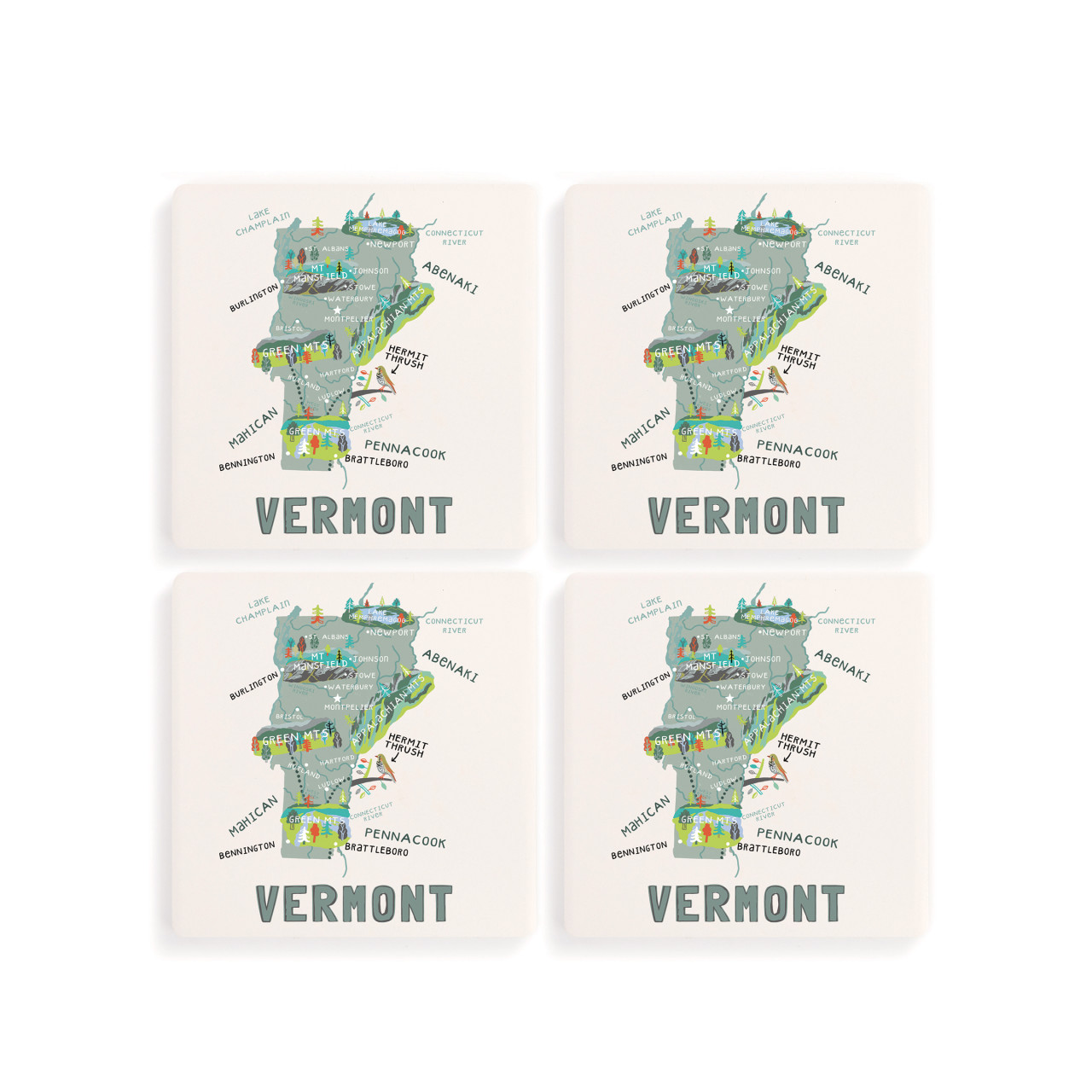 Vermont State Coasters - Set of 4 thumbnail