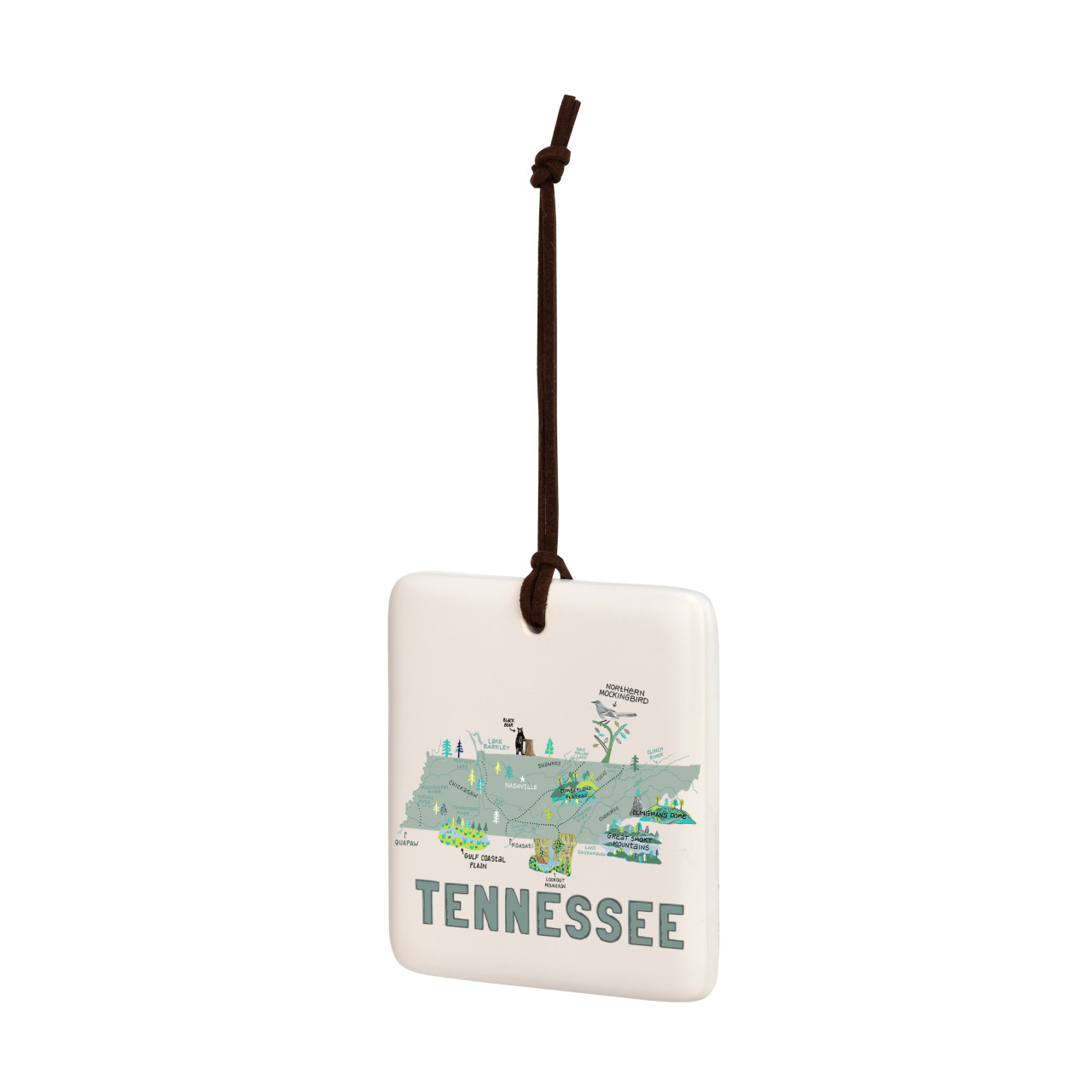 Tennessee State Magnetic Ornament - Bone thumbnail