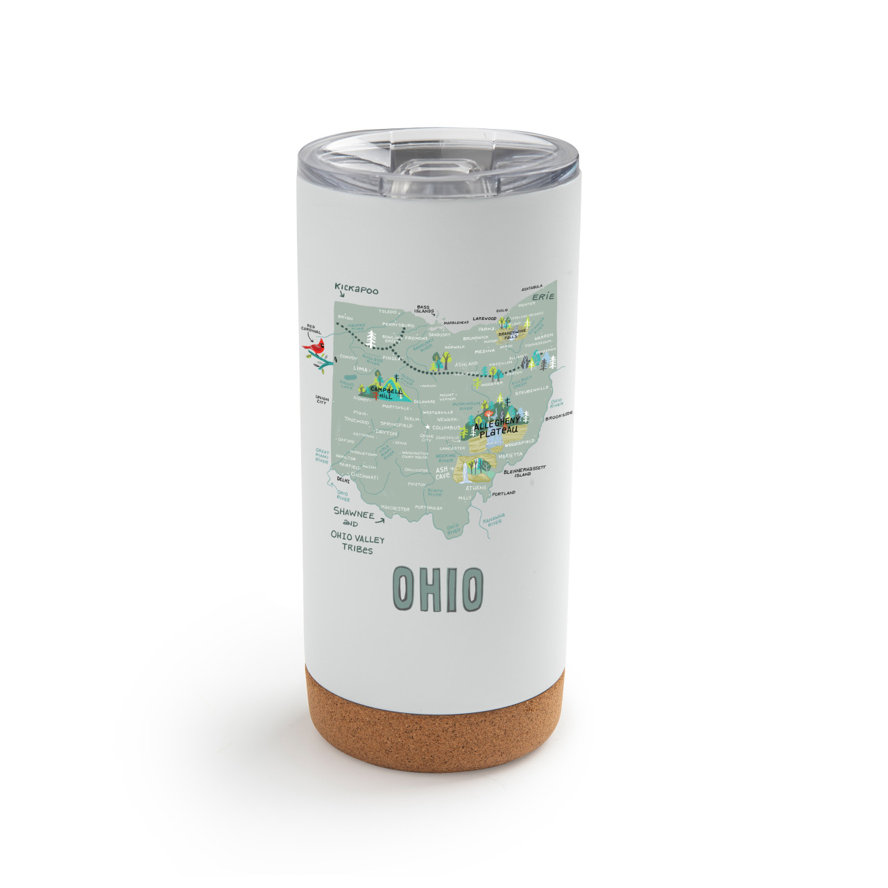 Ohio State Metal Tumbler wLid - White thumbnail