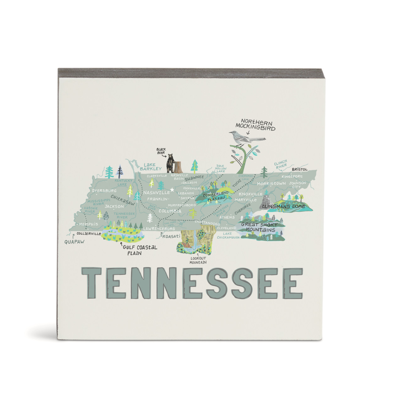 Tennessee State Wall Art - 6"sq thumbnail