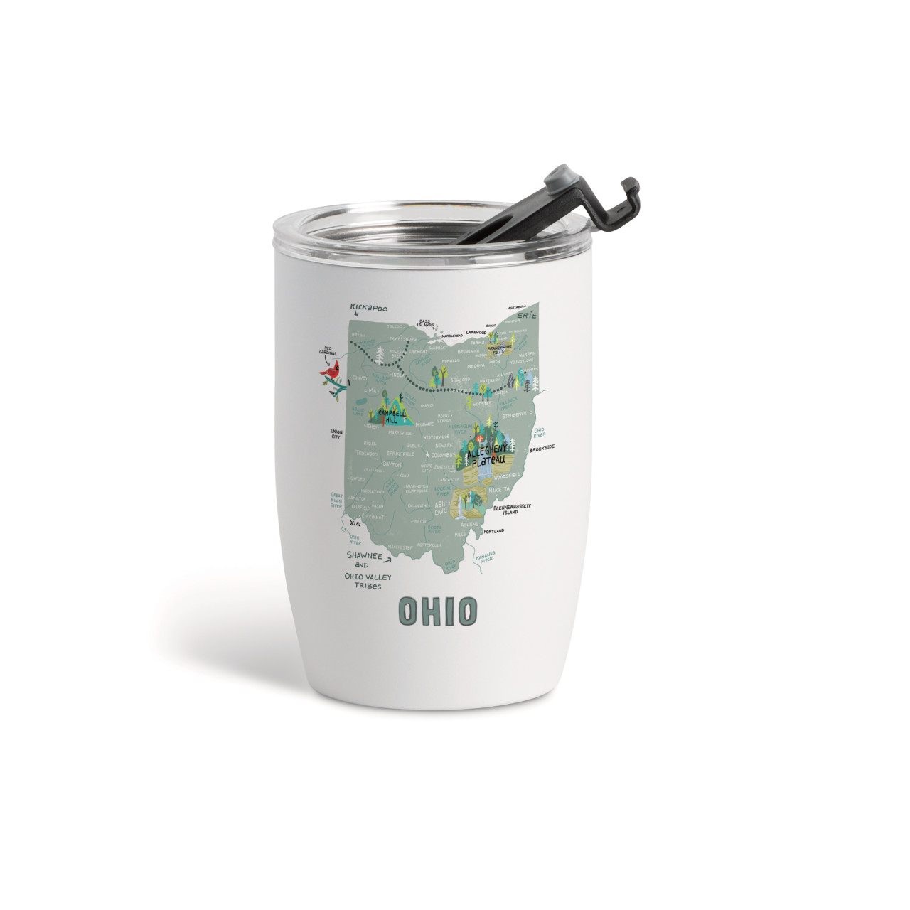 Ohio State Wine Tumbler - White 12oz thumbnail