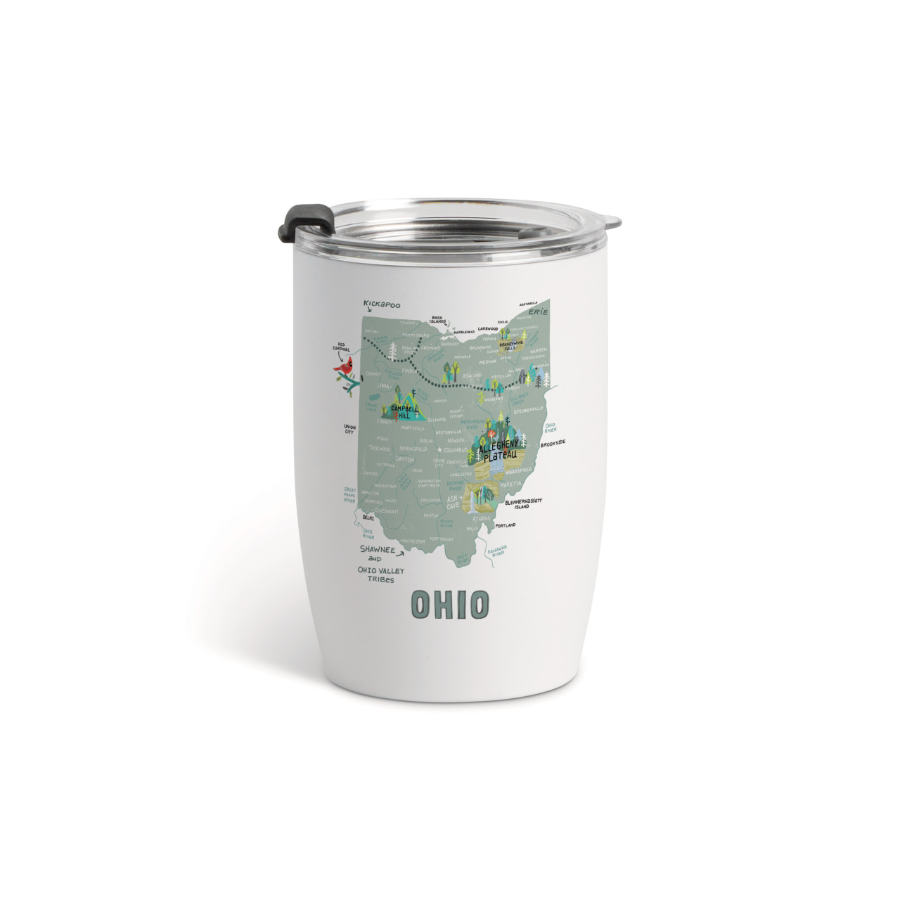 Ohio State Wine Tumbler - White 12oz thumbnail