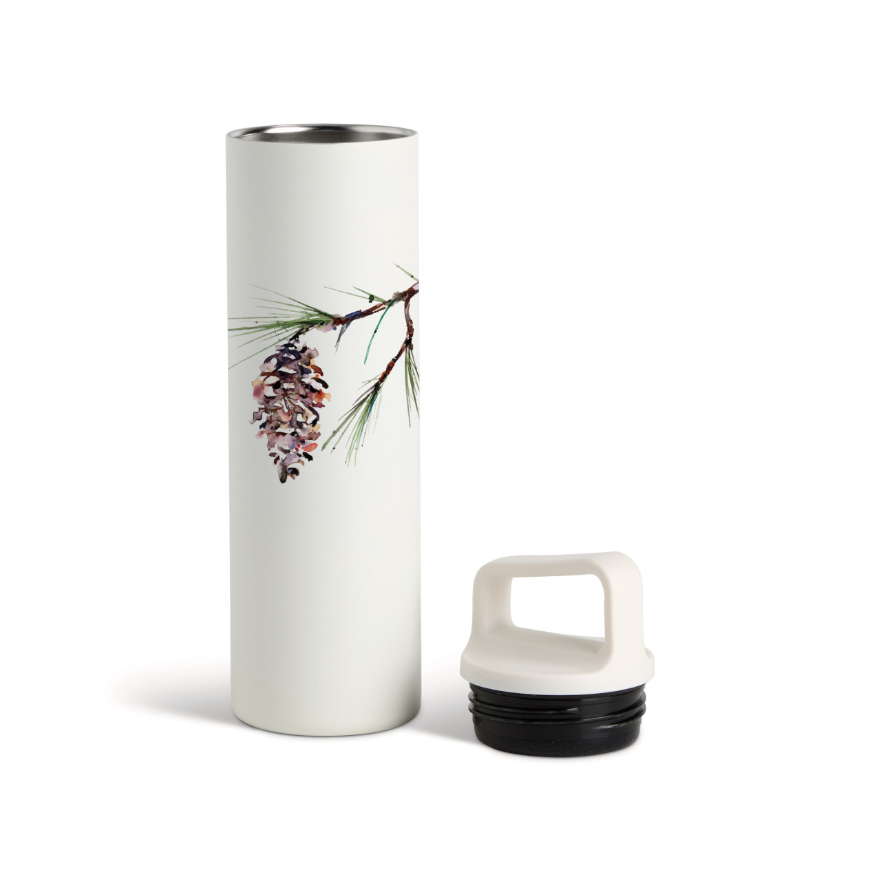 White Pine Water Bottle - White 20oz thumbnail