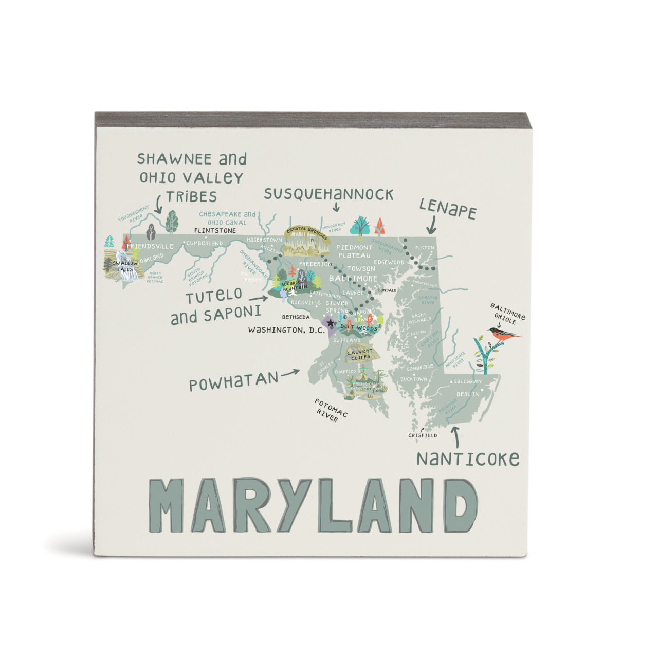 Maryland State Wall Art - 6"sq thumbnail