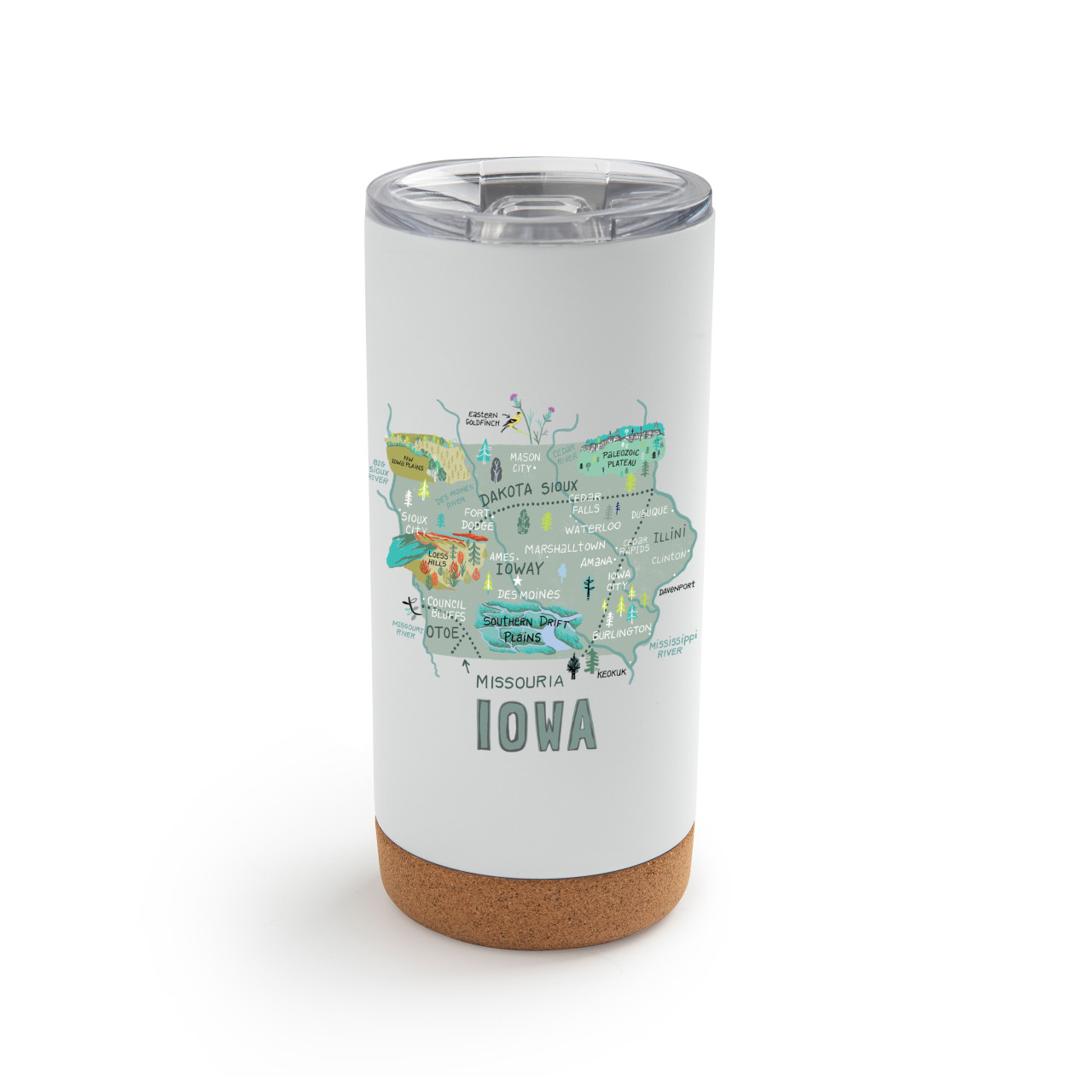 Iowa State Metal Tumbler wLid - White thumbnail