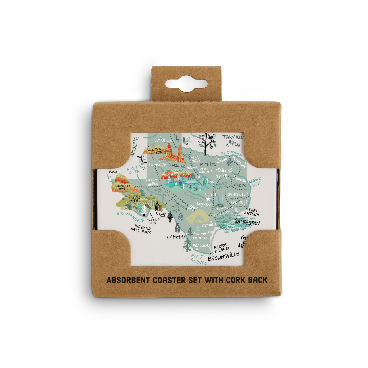 Texas State Coasters - Set of 4 thumbnail