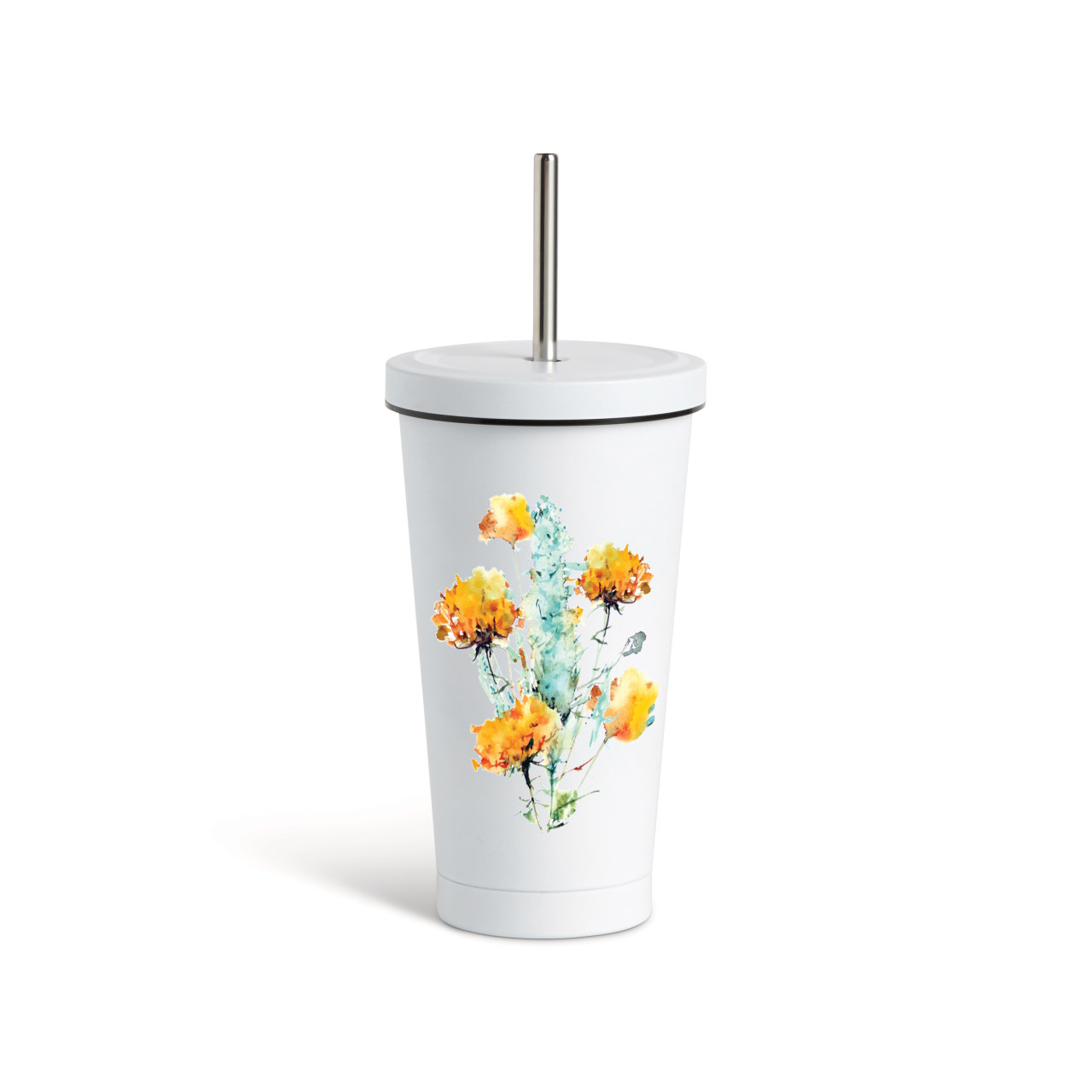 Sagebrush Tumbler wStraw - White 16oz thumbnail