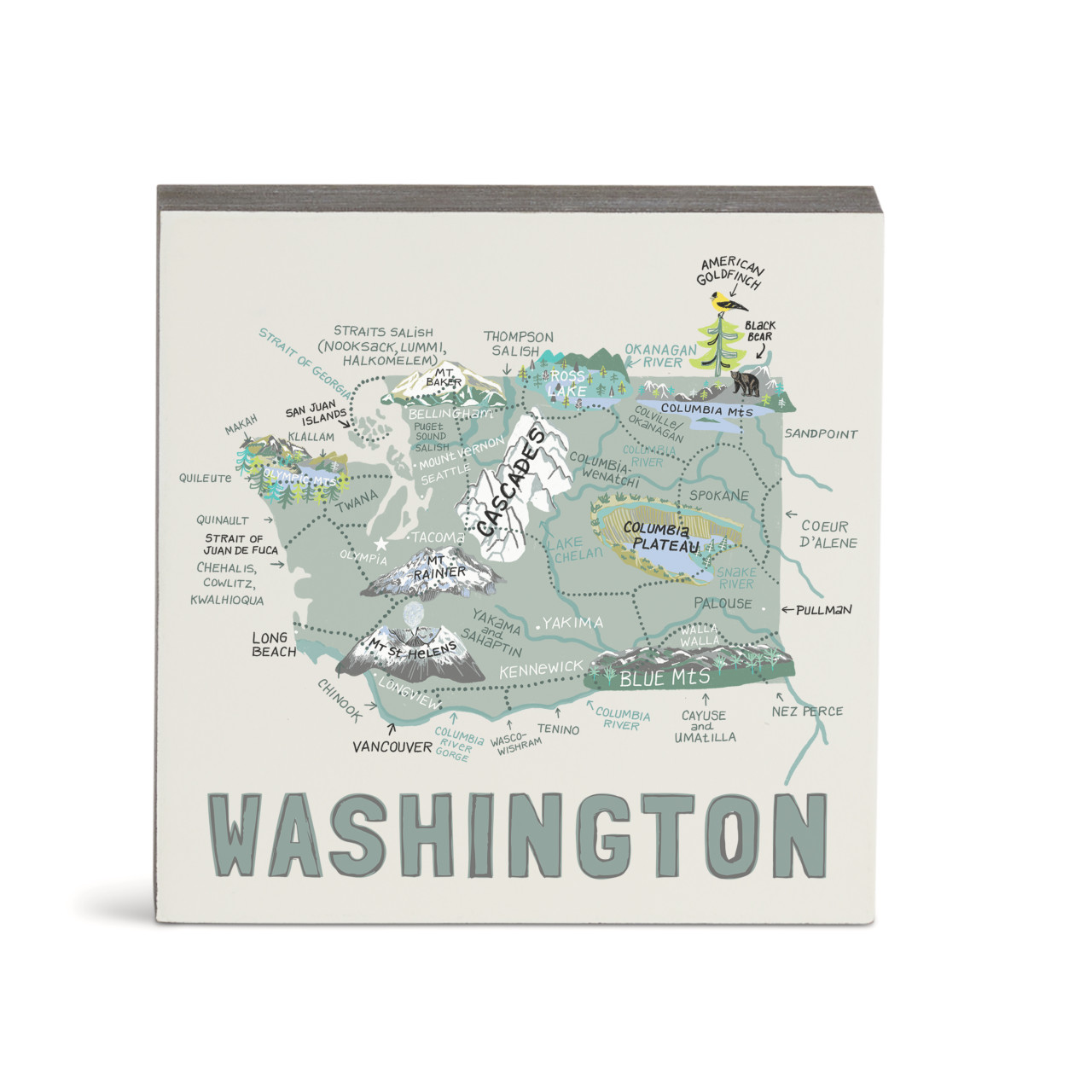 Washington State Wall Art - 6"sq thumbnail