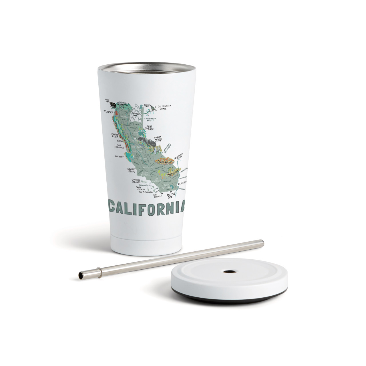 California State Tmblr wStraw-White16oz thumbnail