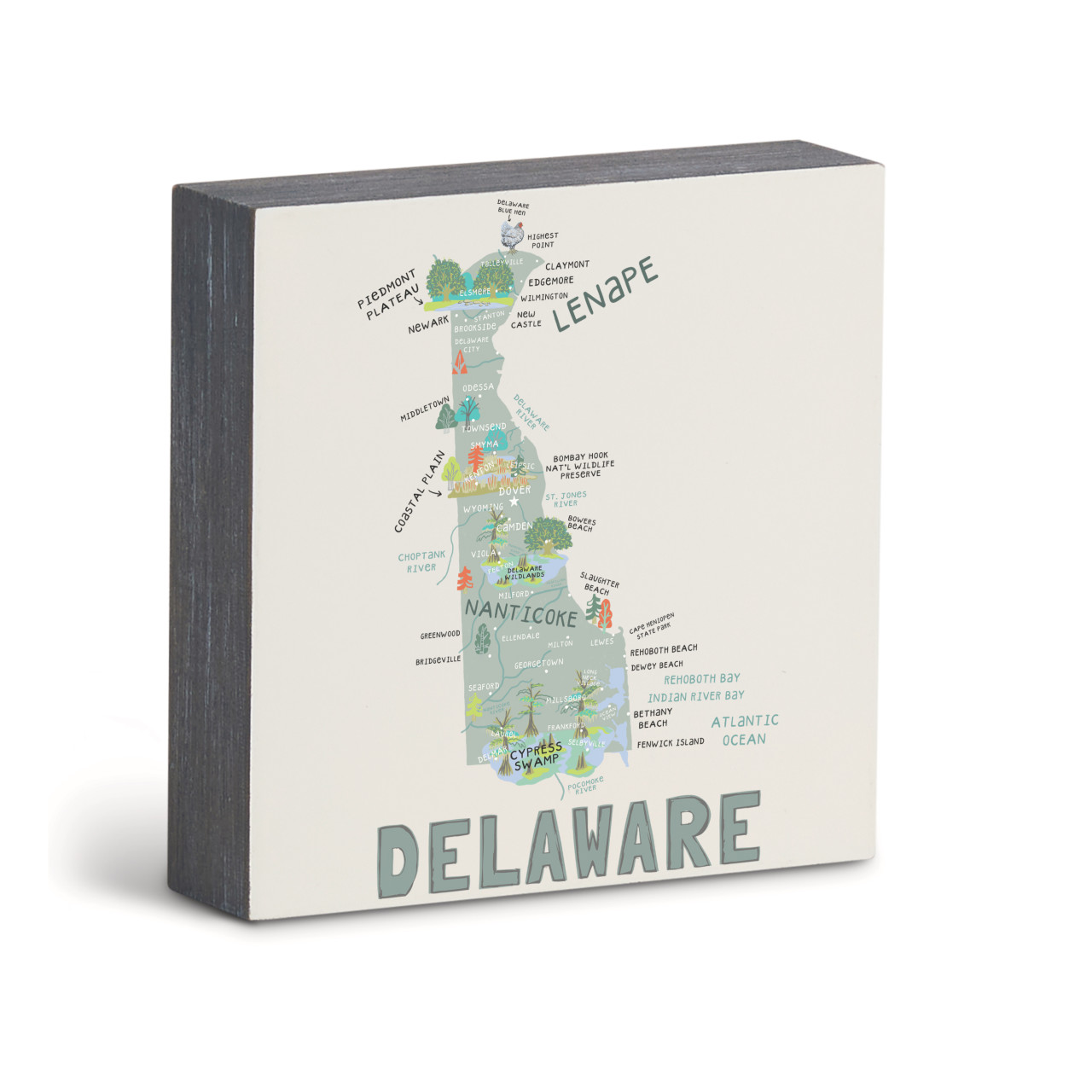 Delaware State Wall Art - 6"sq thumbnail