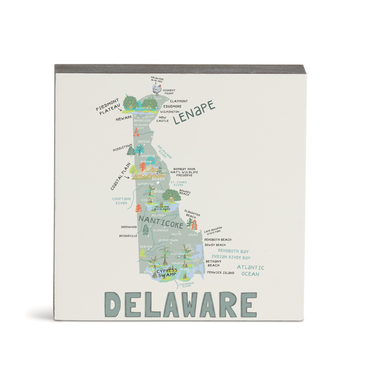 Delaware State Wall Art - 6"sq thumbnail