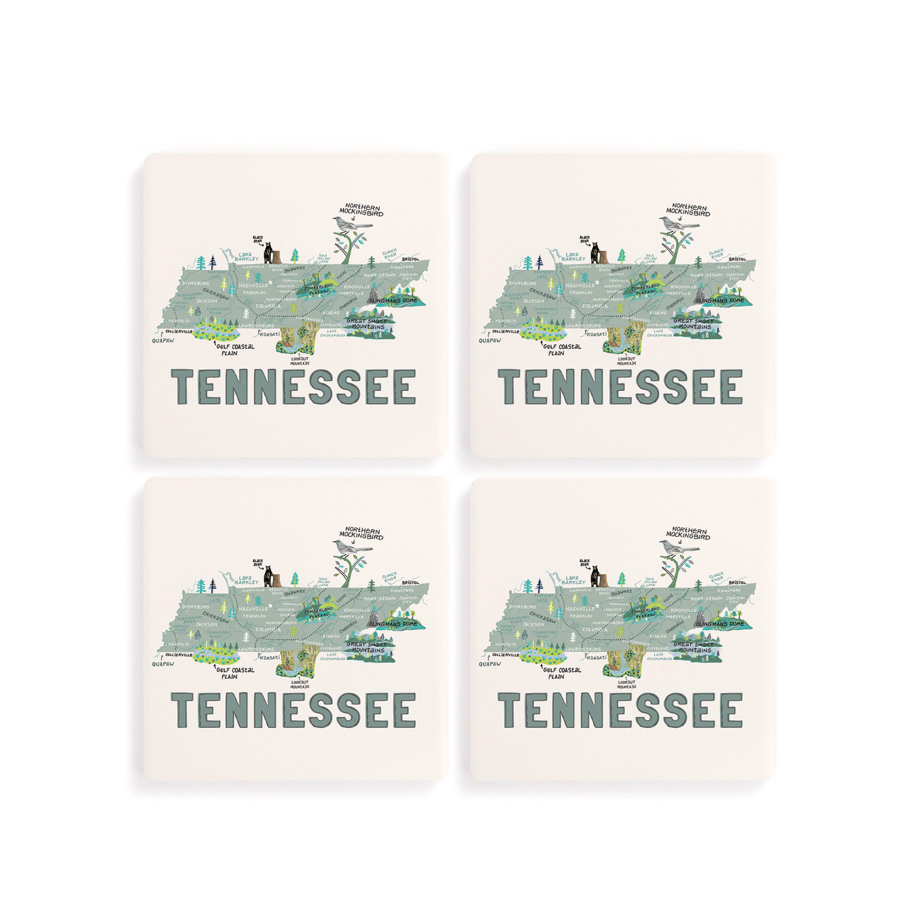 Tennessee State Coasters - Set of 4 thumbnail