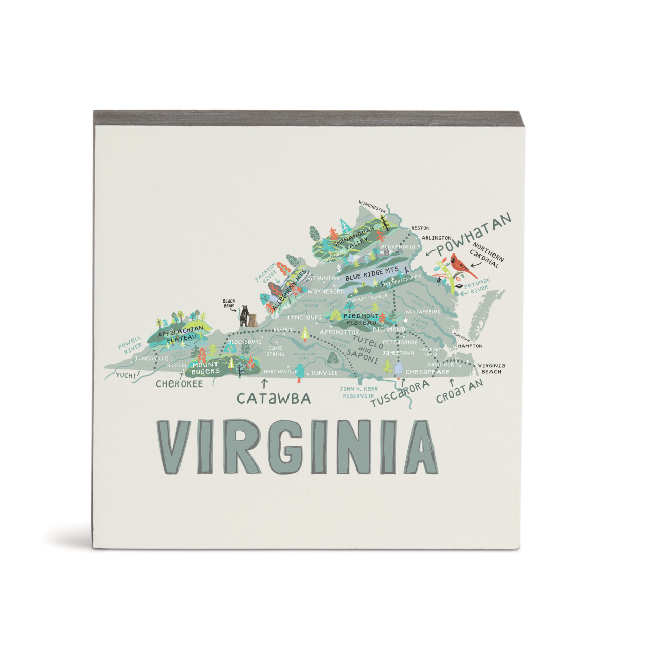 Virginia State Wall Art - 6"sq thumbnail