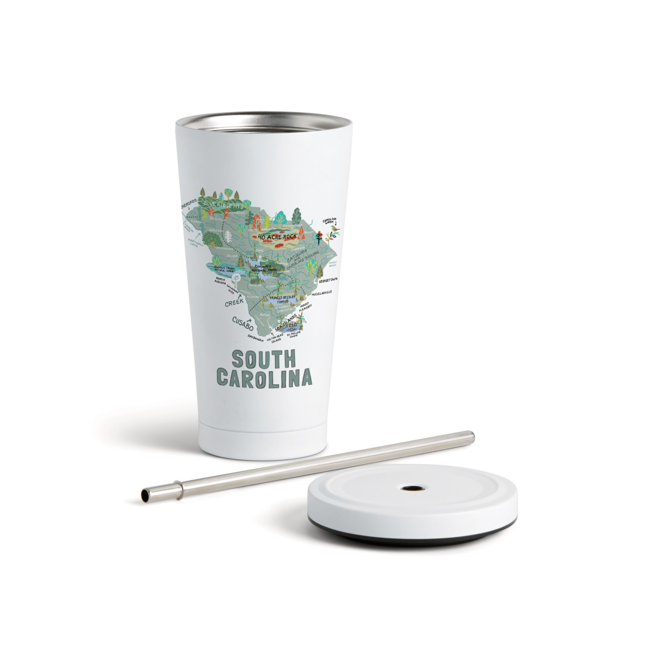 SouthCarolinaState TmblrwStraw-White16oz thumbnail