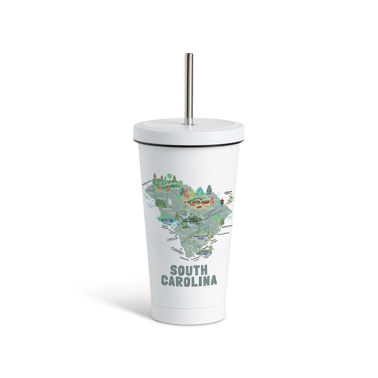 SouthCarolinaState TmblrwStraw-White16oz thumbnail