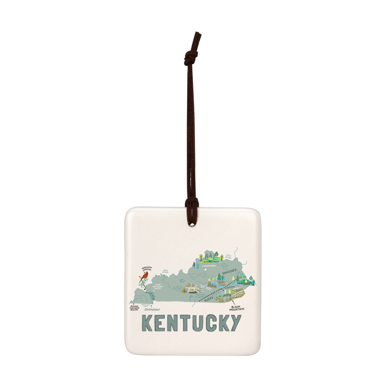 Kentucky State Magnetic Ornament - Bone thumbnail