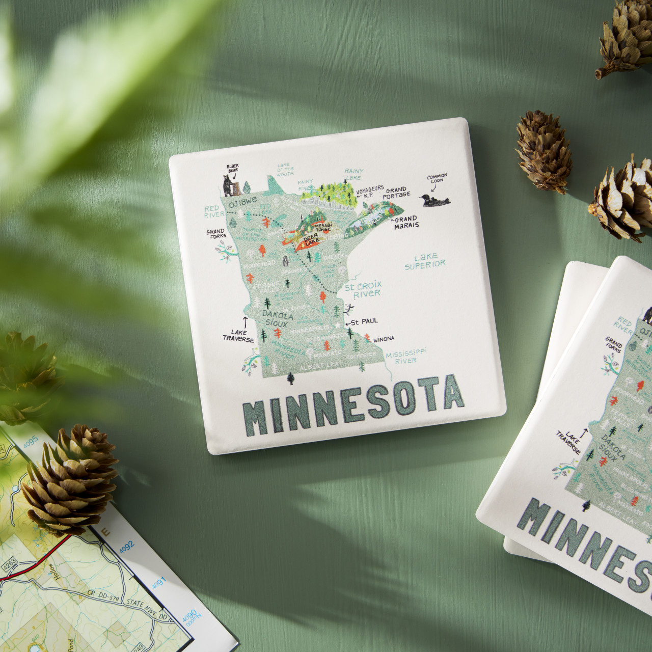 Minnesota State Coasters - Set of 4 thumbnail