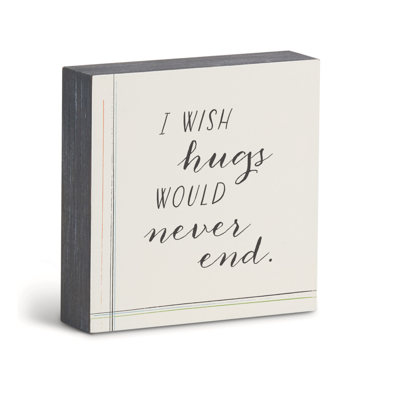 Hugs Never End Wall Art - 6"sq thumbnail