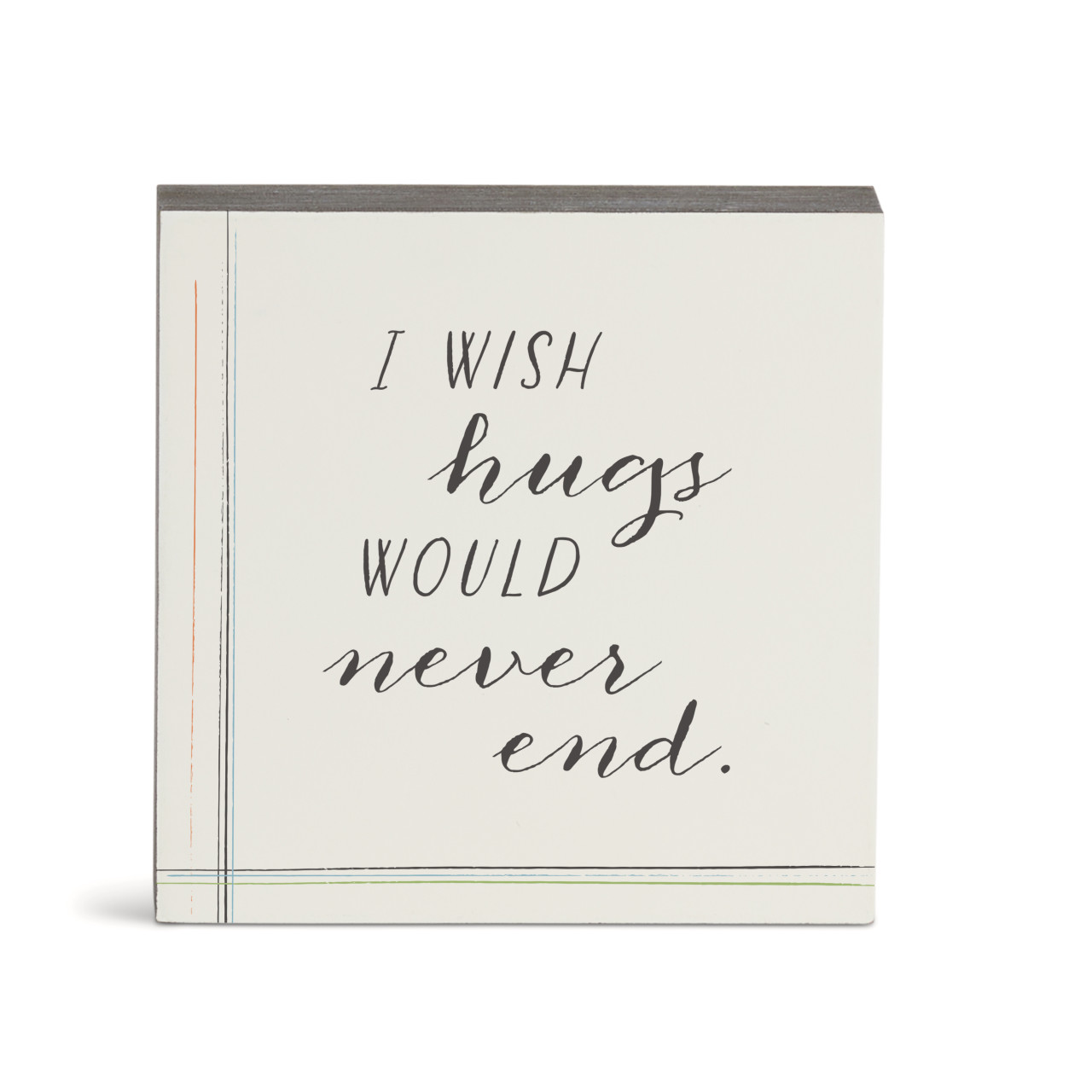 Hugs Never End Wall Art - 6"sq thumbnail