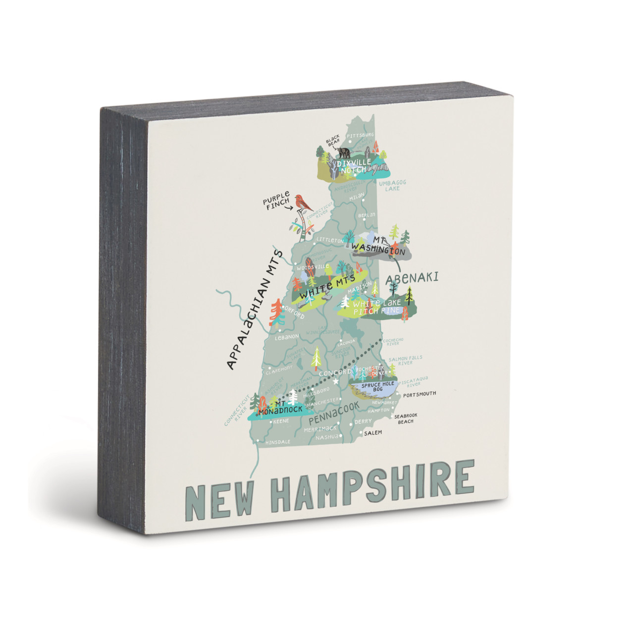New Hampshire State Wall Art - 6"sq thumbnail