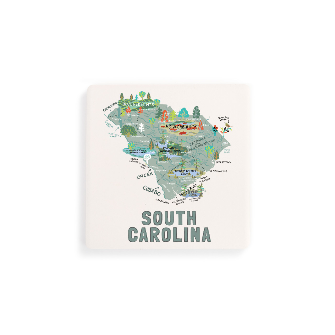 South Carolina State Coasters - Set of 4 thumbnail