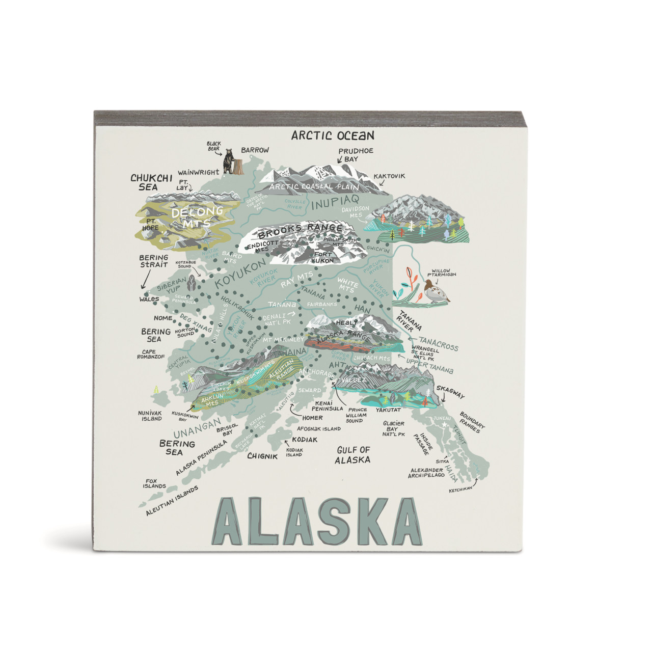 Alaska State Wall Art - 6"sq thumbnail