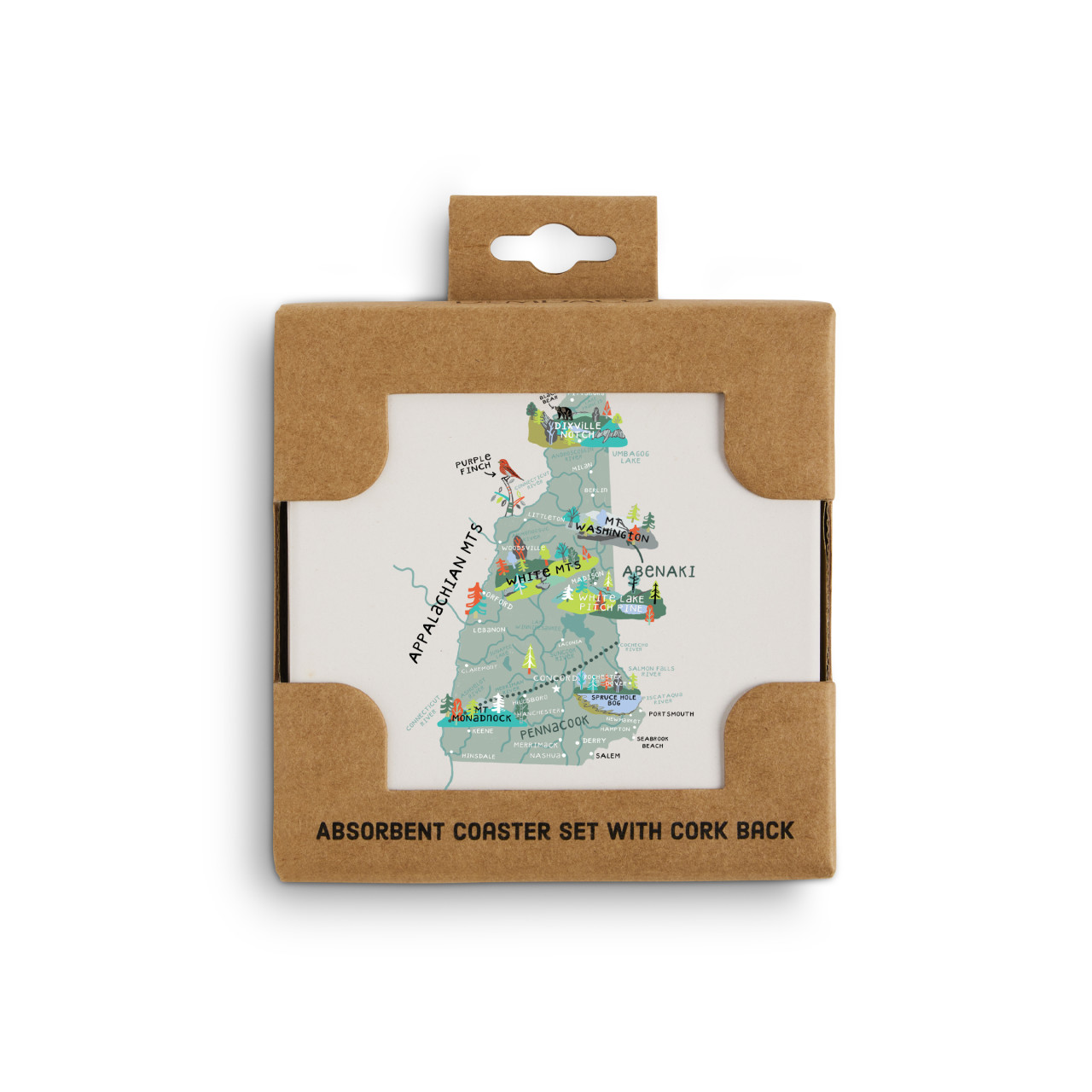 New Hampshire State Coasters - Set of 4 thumbnail