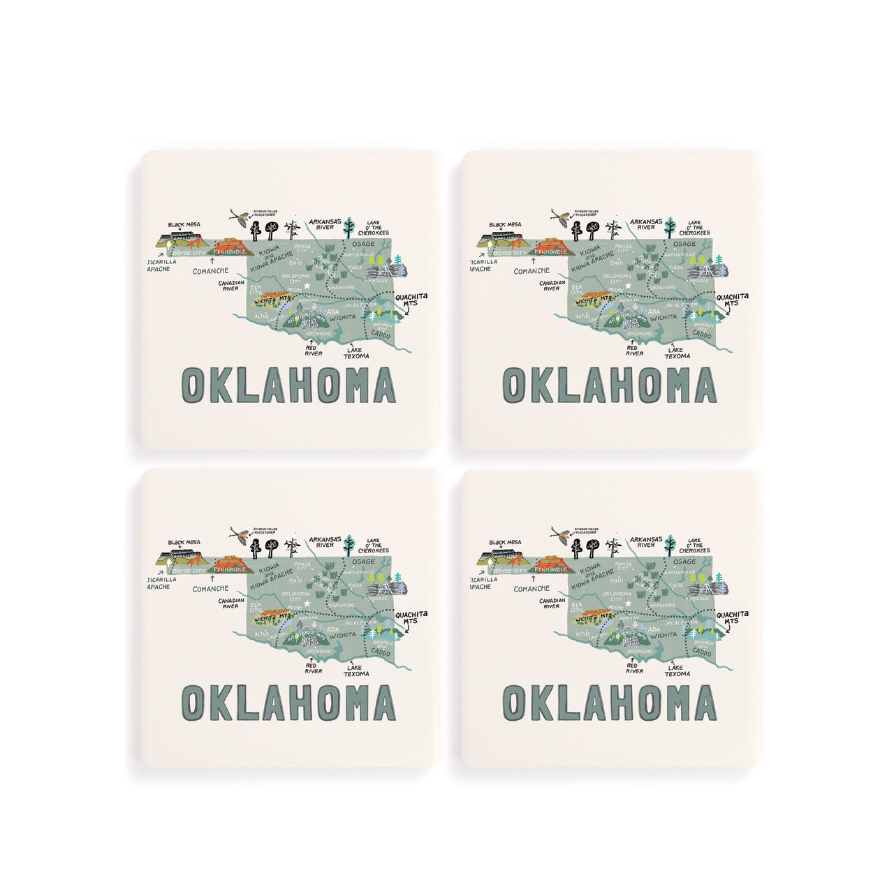 Oklahoma State Coasters - Set of 4 thumbnail