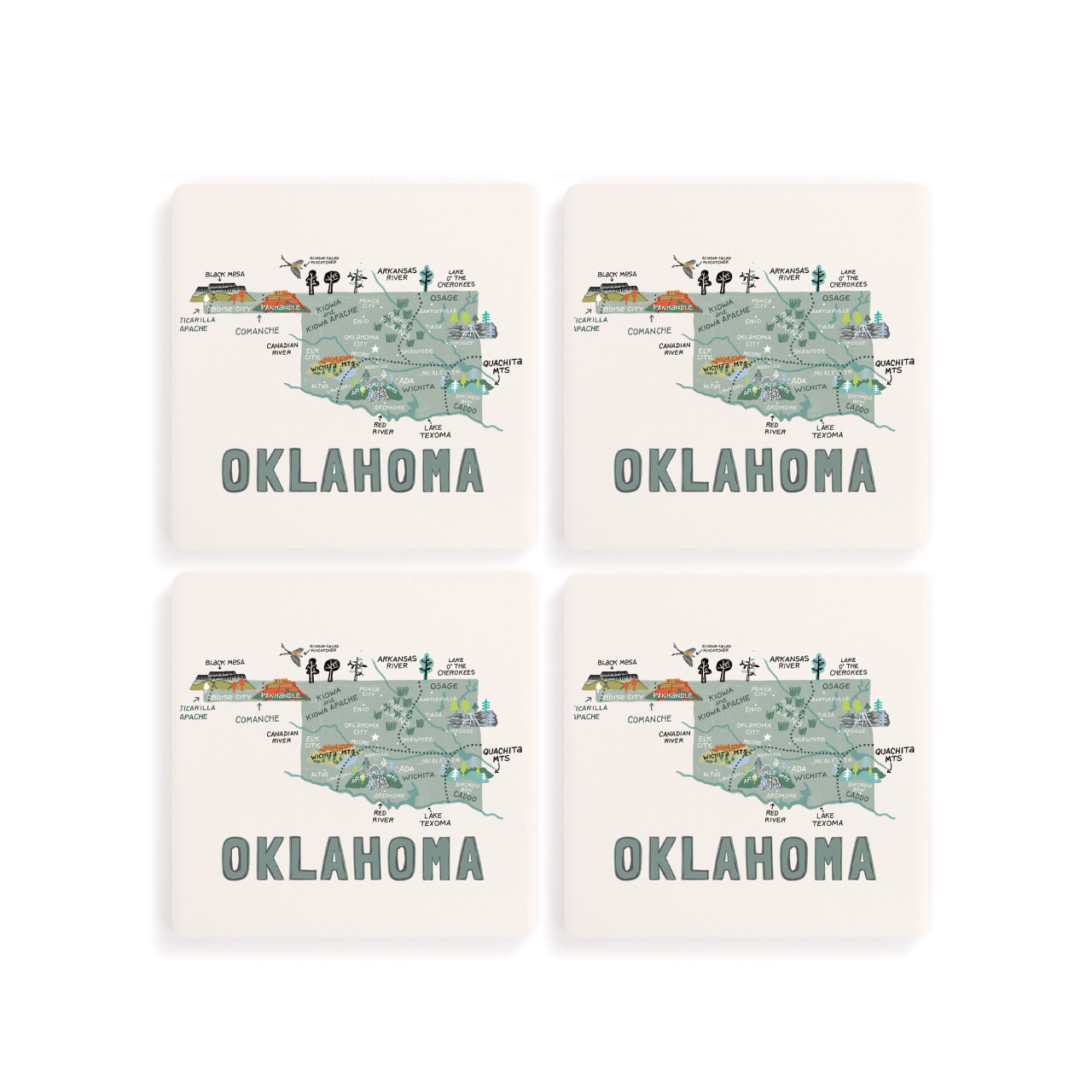 Oklahoma State Coasters - Set of 4 thumbnail