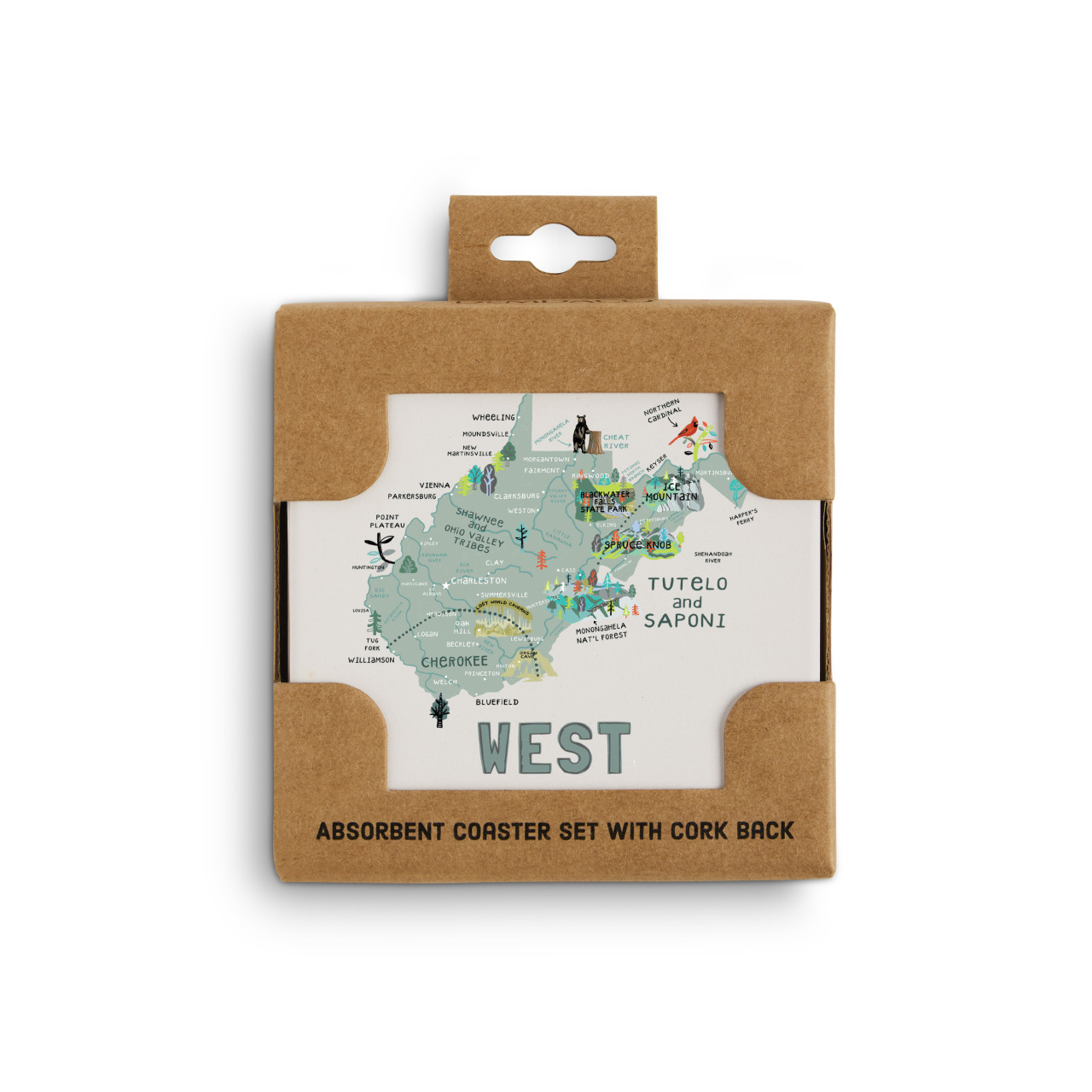 West Virginia State Coasters - Set of 4 thumbnail